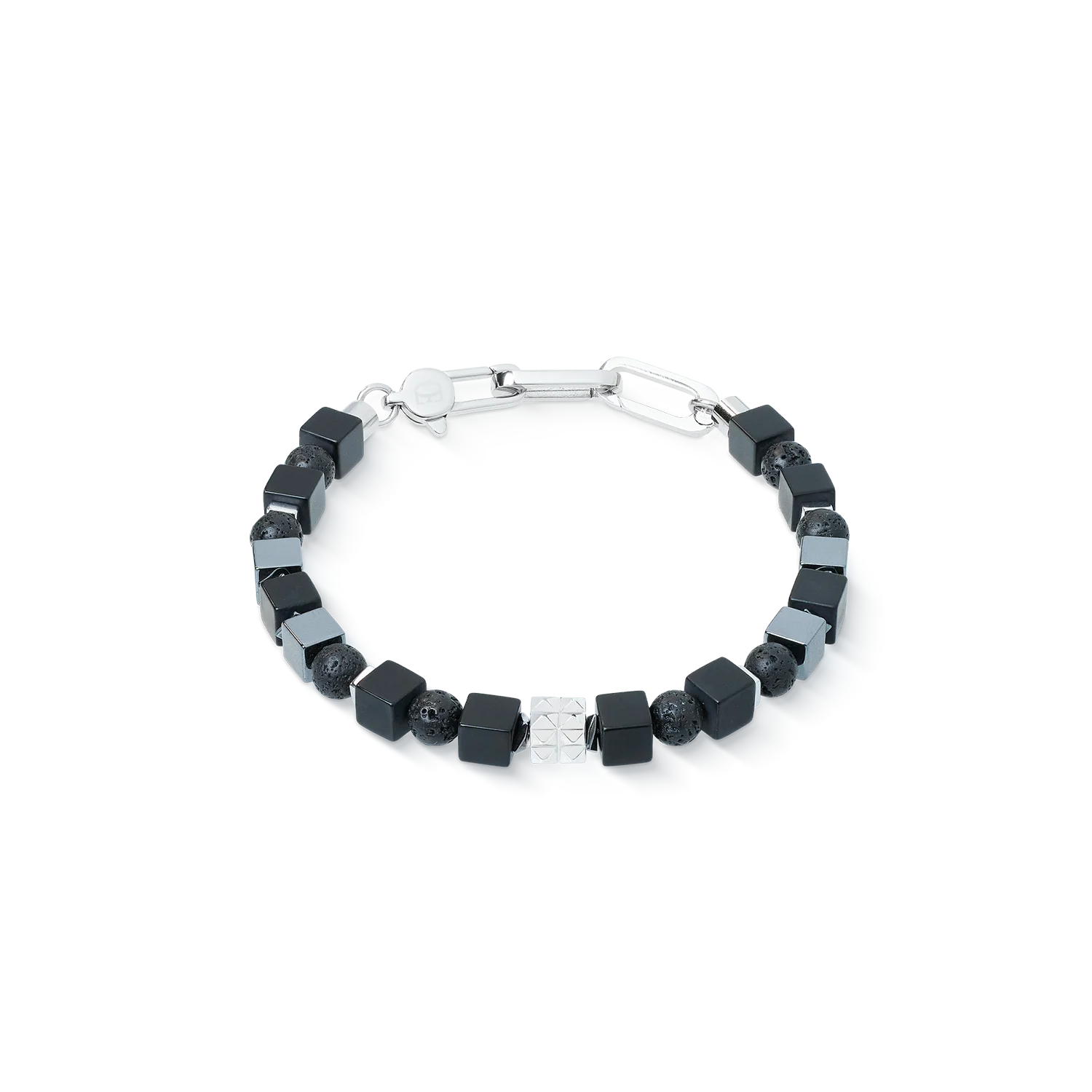 COEUR DE LION - Armband Spikes Shape Mix schwarz-silber