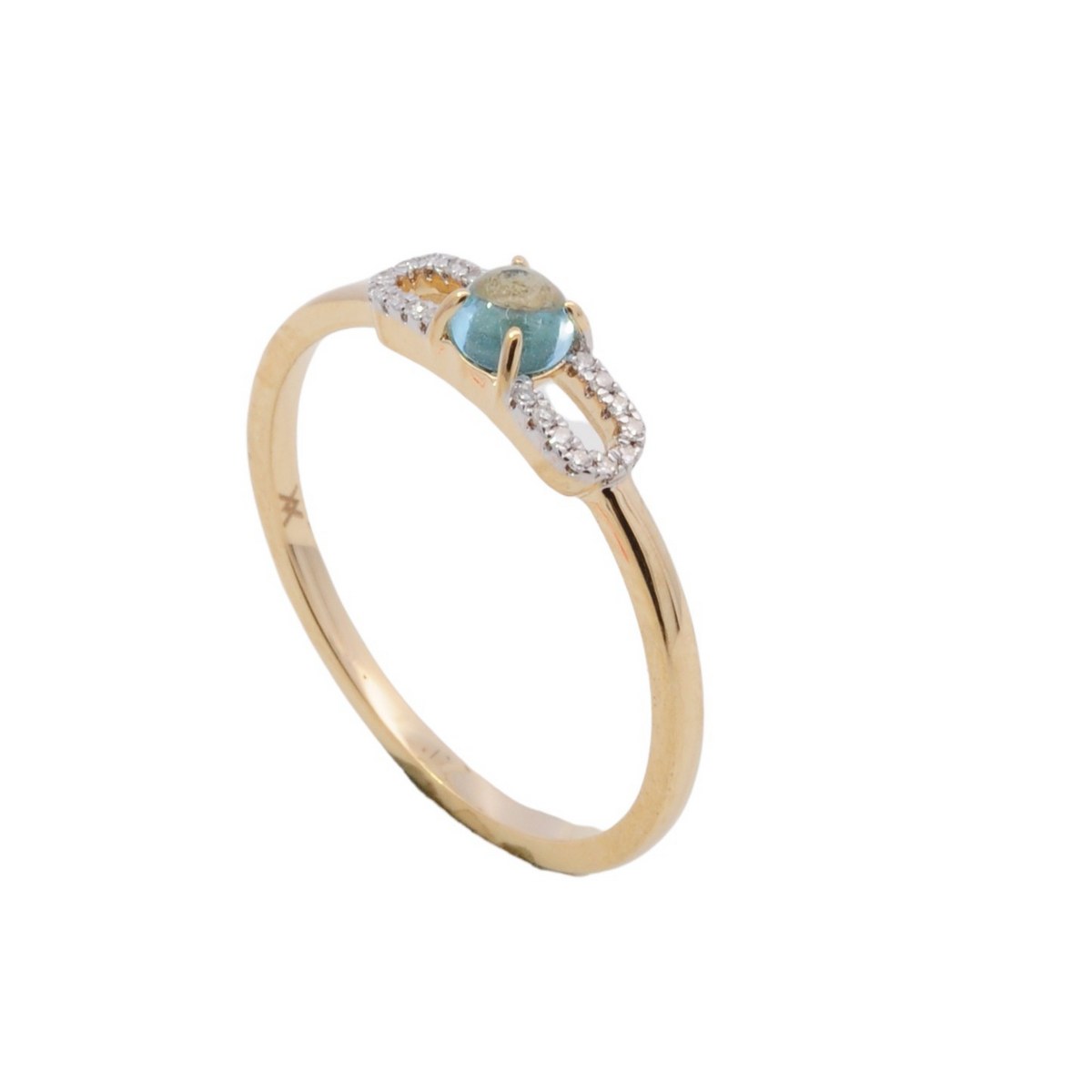 WILHEHLM MÜLLER - Ring mit Blautopas und Brillanten