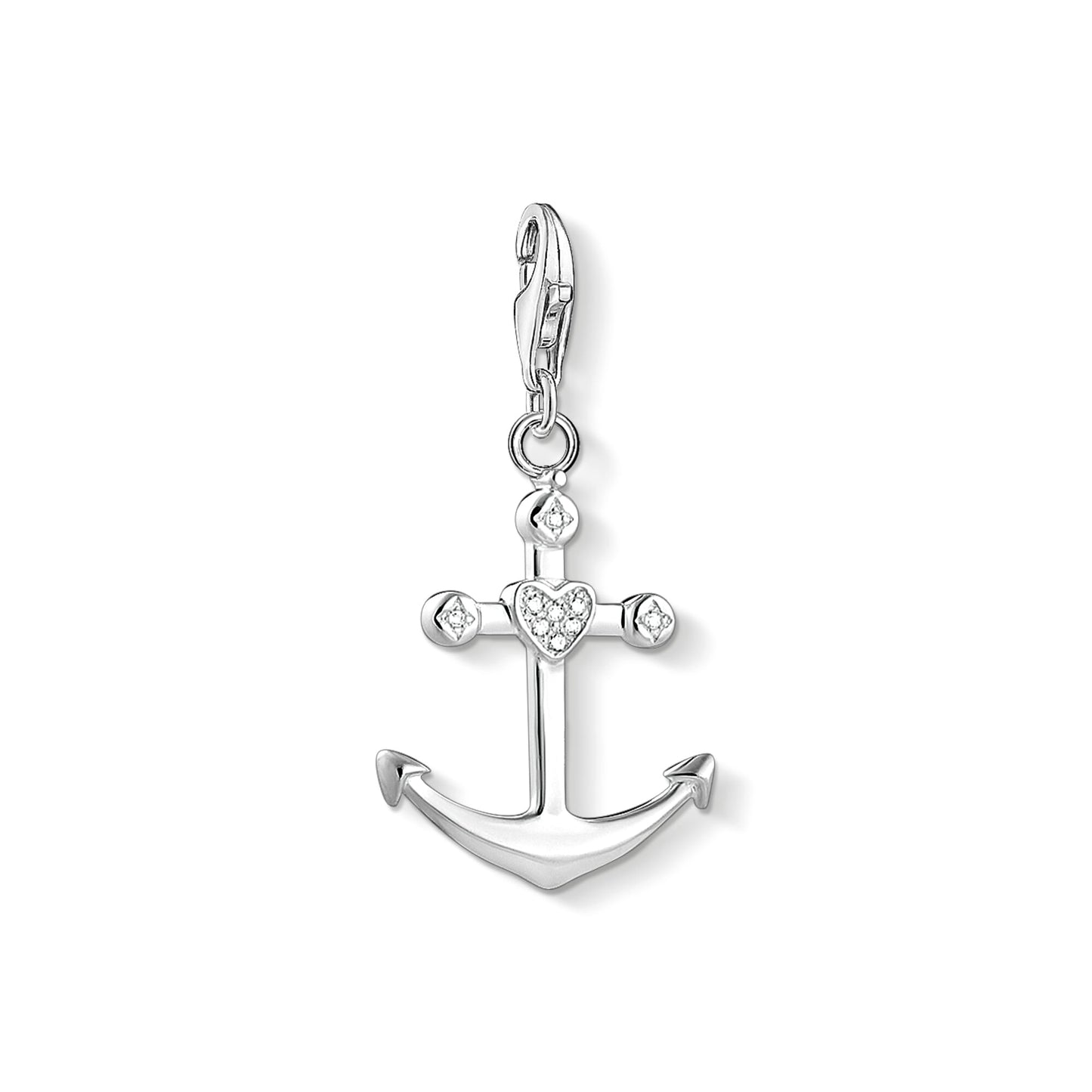 THOMAS SABO - Charm-Anhänger Anker mit Herz in Silber
