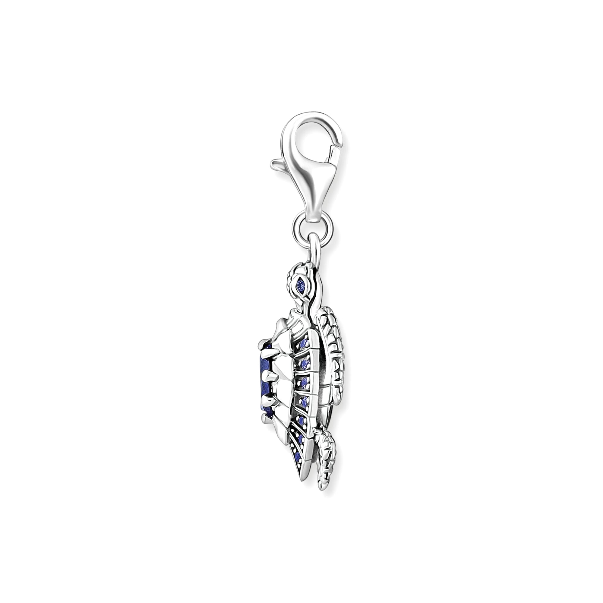 THOMAS SABO - Charm-Anhänger Schildkröte mit blauen Zirkonia in Silber