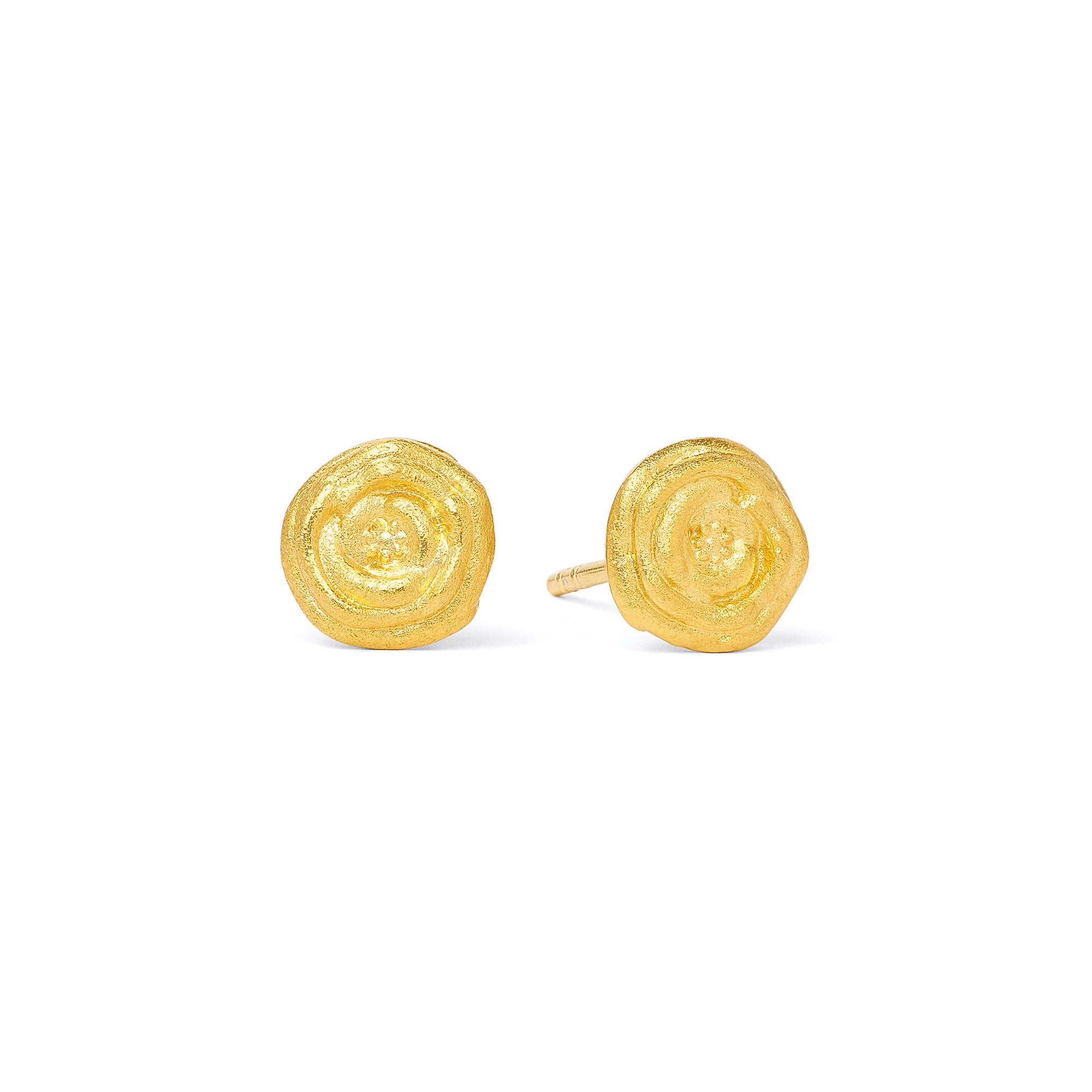 BERND WOLF - Ohrstecker Rosa in Silber vergoldet - Juwelier Donkel