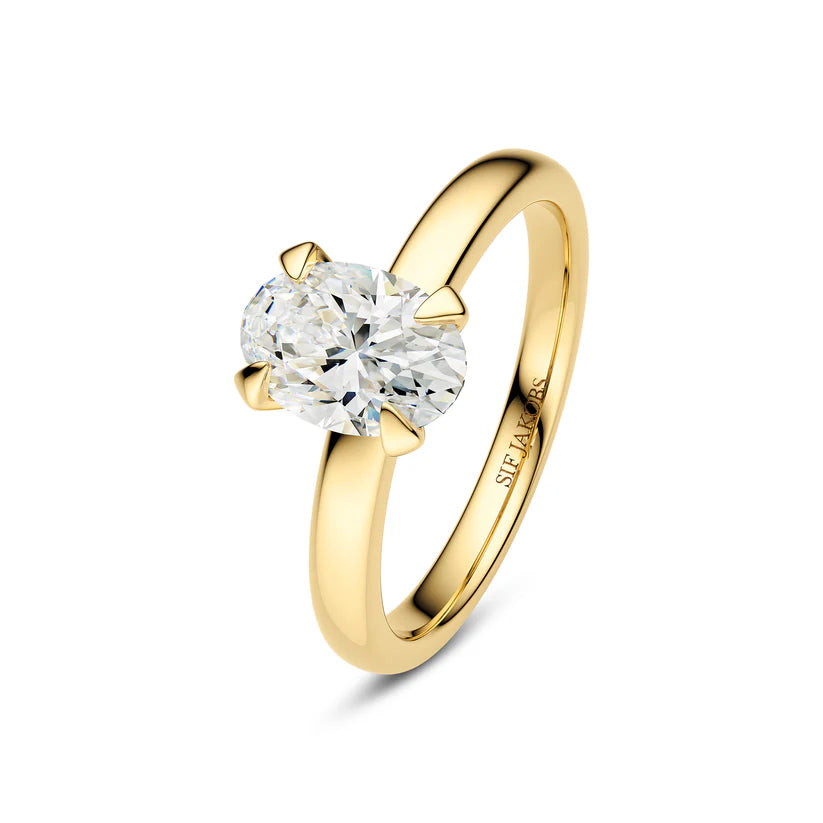SIF JAKOBS - Verlobungsring ovaler Diamant 1,0ct LGD