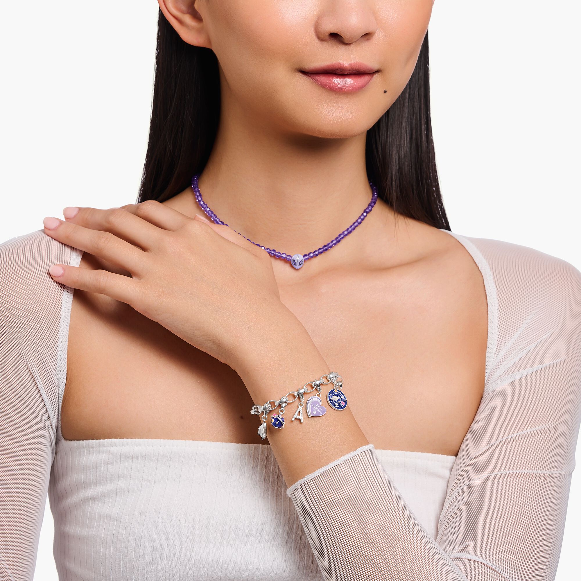 THOMAS SABO - Charm-Anhänger Stern mit weißen Steinen in Silber - Juwelier Donkel