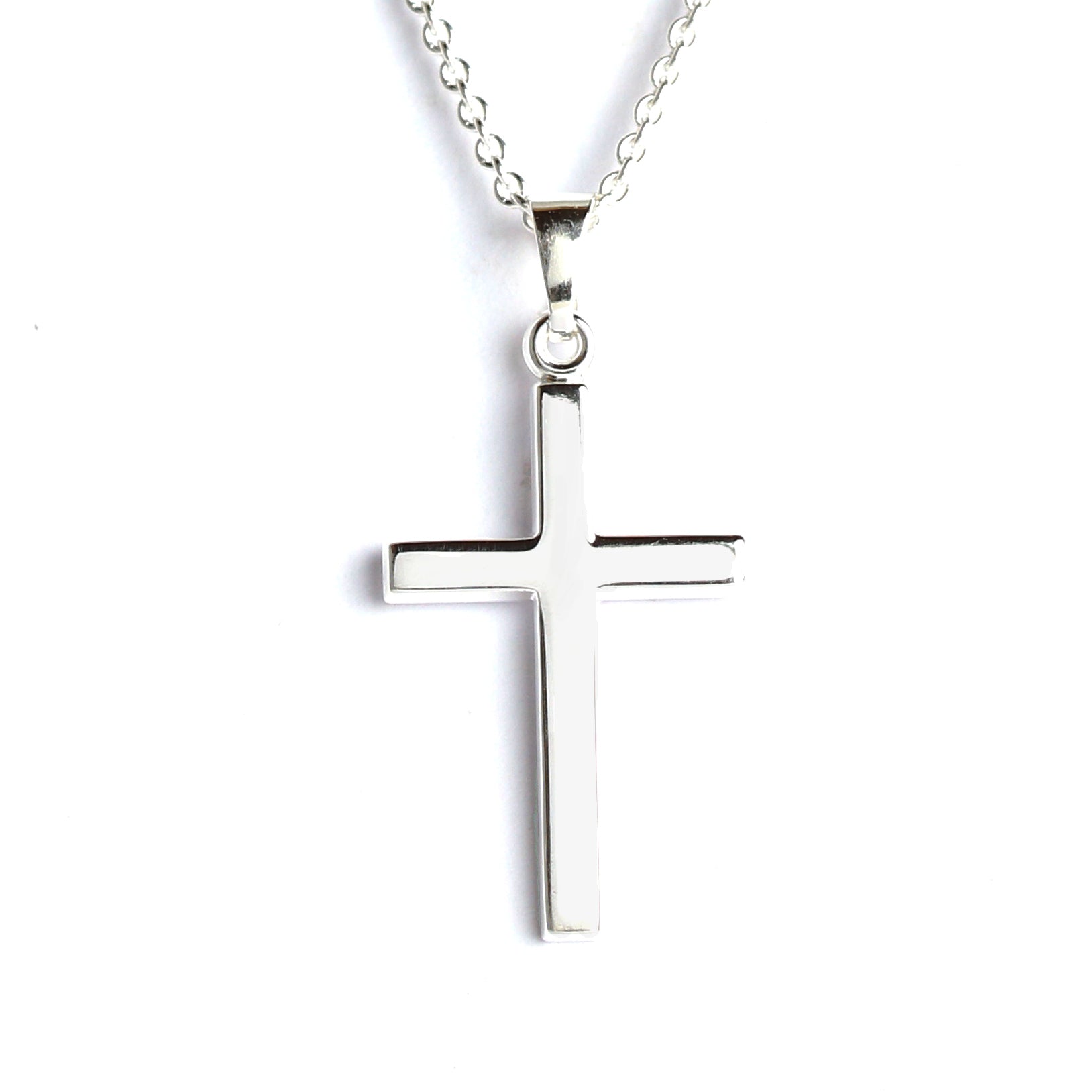 Kreuz Anhänger in Silber poliert - Juwelier Donkel