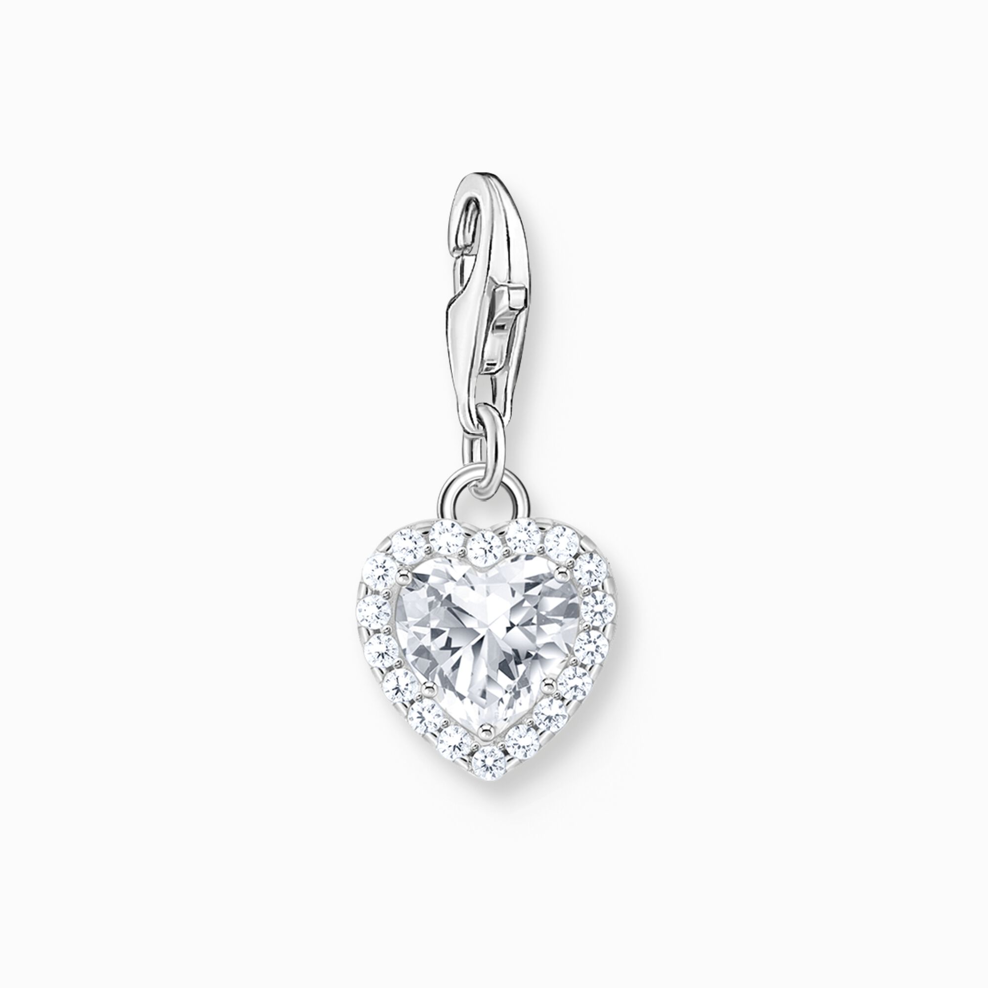 THOMAS SABO - Charm-Anhänger Herz Weiß Silber - Juwelier Donkel