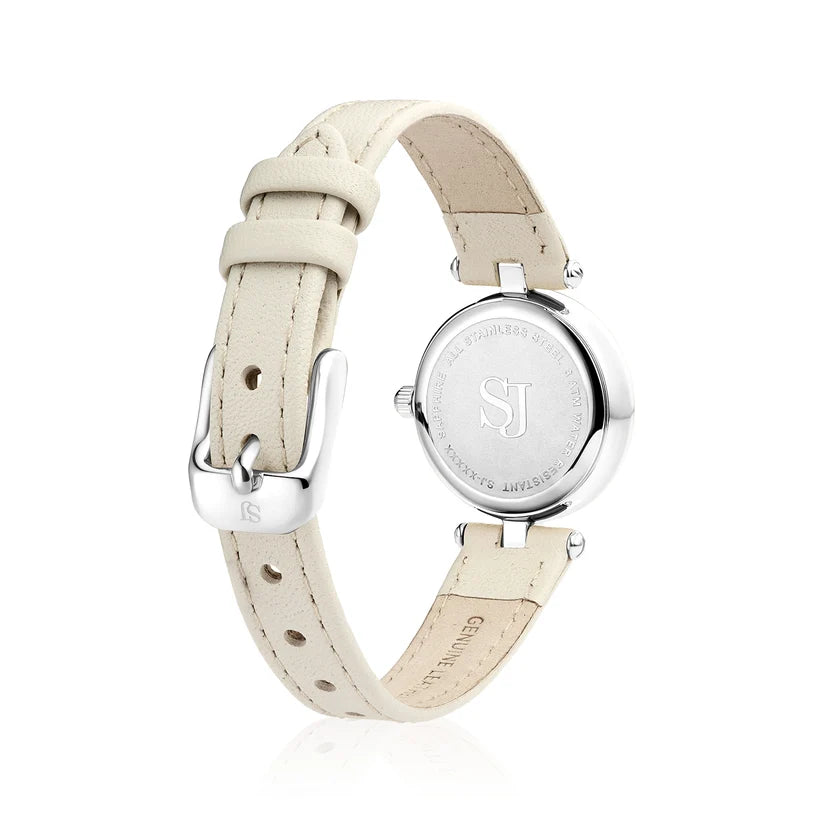 SIF JAKOBS - Damenuhr Bianca silber beige