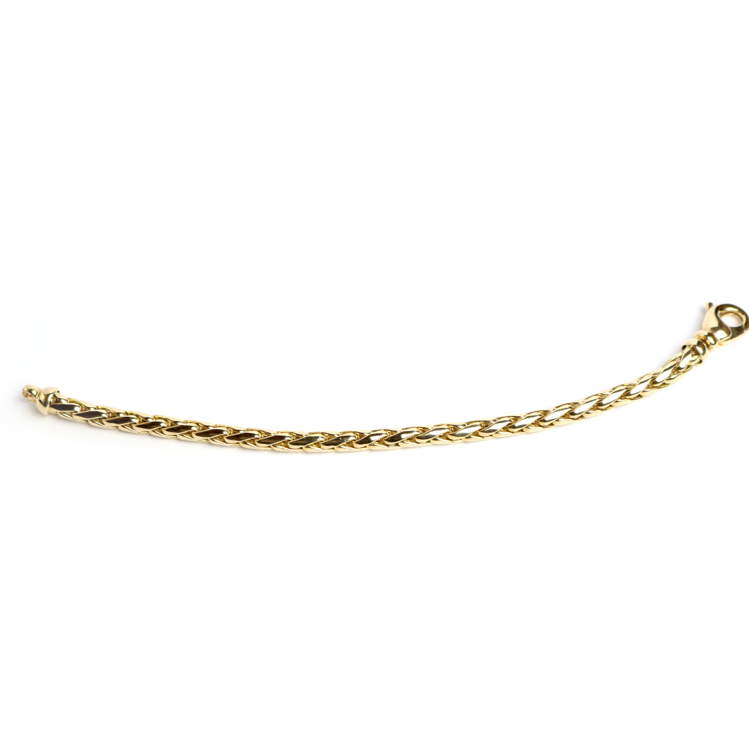 WILHELM MÜLLER - Armkette in Gold mit Zopf Muster