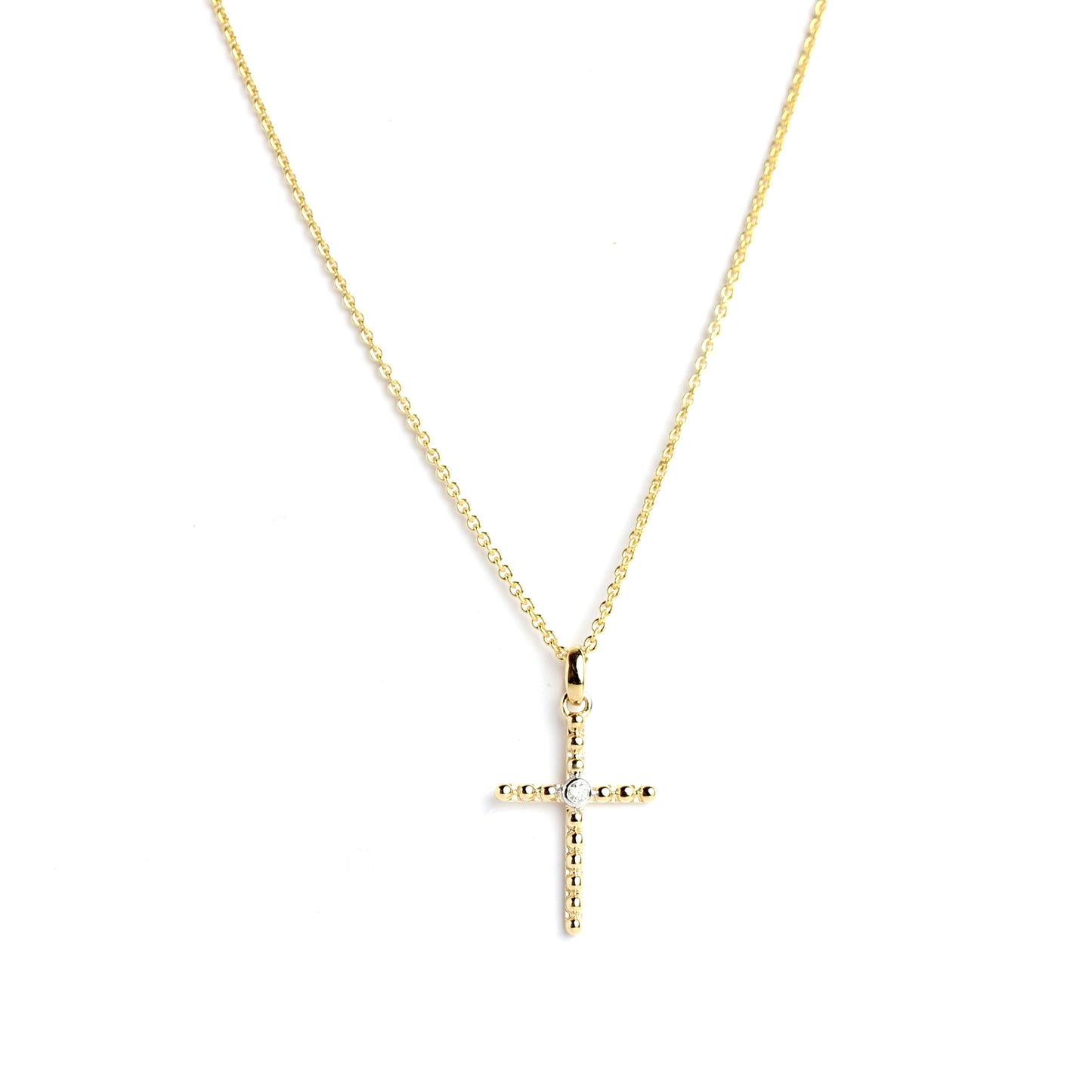 WILHELM MÜLLER - Kreuz Anhänger in Gold mit Brillant