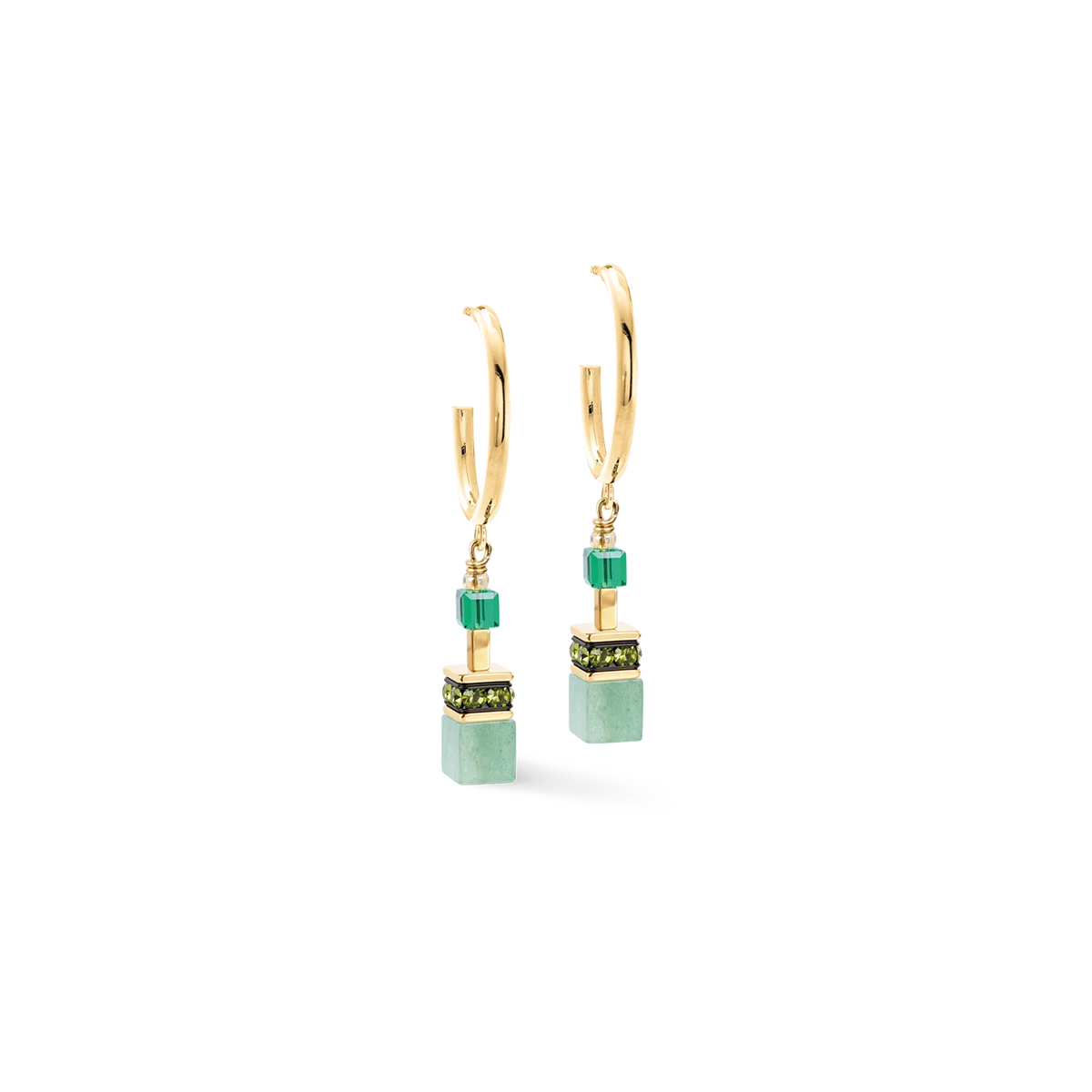 GeoCUBE® Precious Statement Creolen Emerald Garden