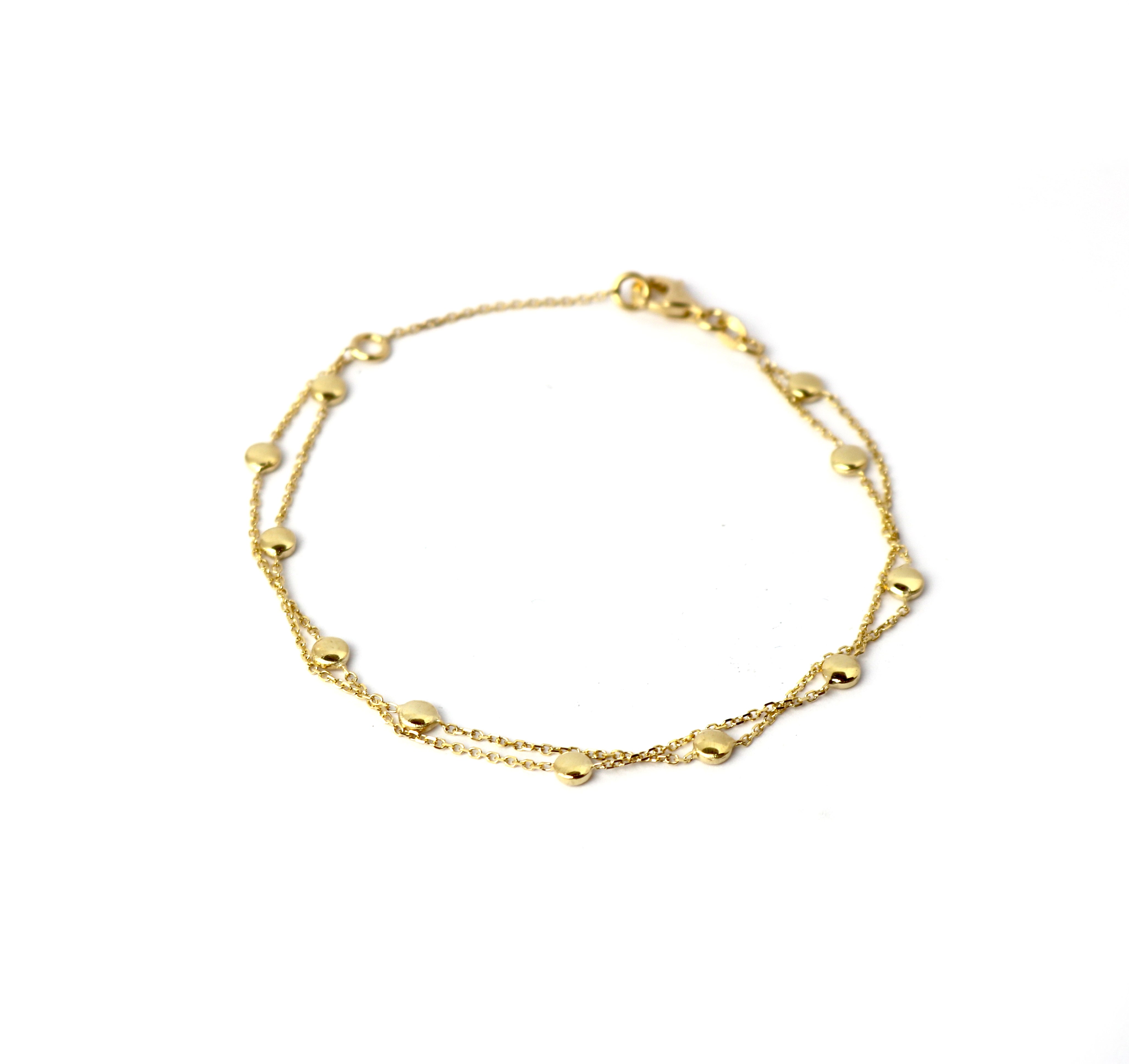 WILHELM MÜLLER - Armkette in Gold mit polierten Linsen - Juwelier Donkel