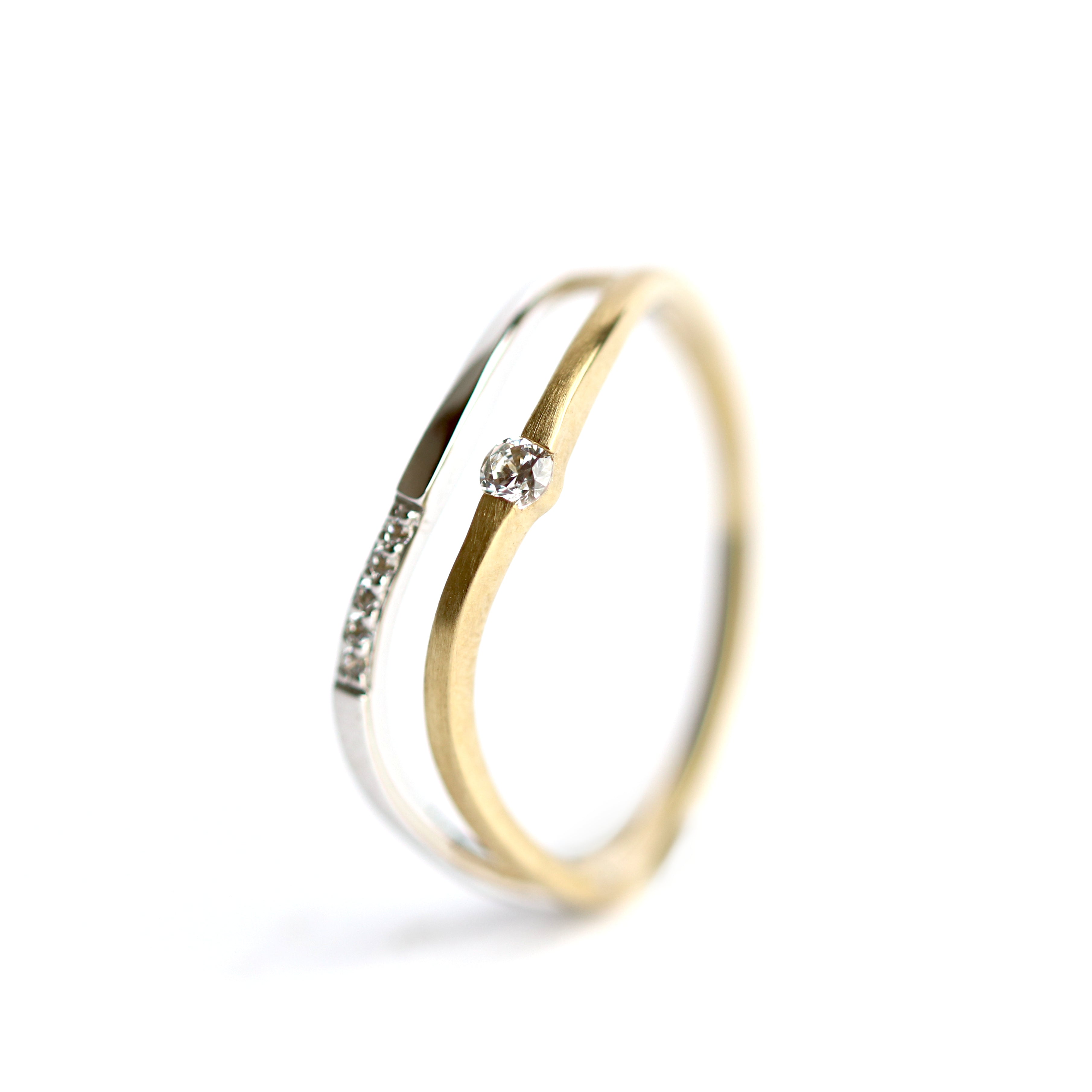 WILHELM MÜLLER - Ring in bicolor mit Zirkonia - Juwelier Donkel