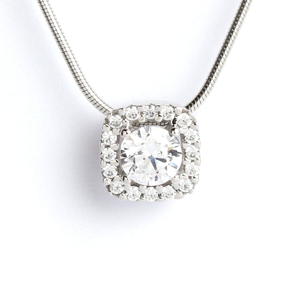 WILHELM MÜLLER - Anhänger in Weißgold mit Zirkonia - Juwelier Donkel