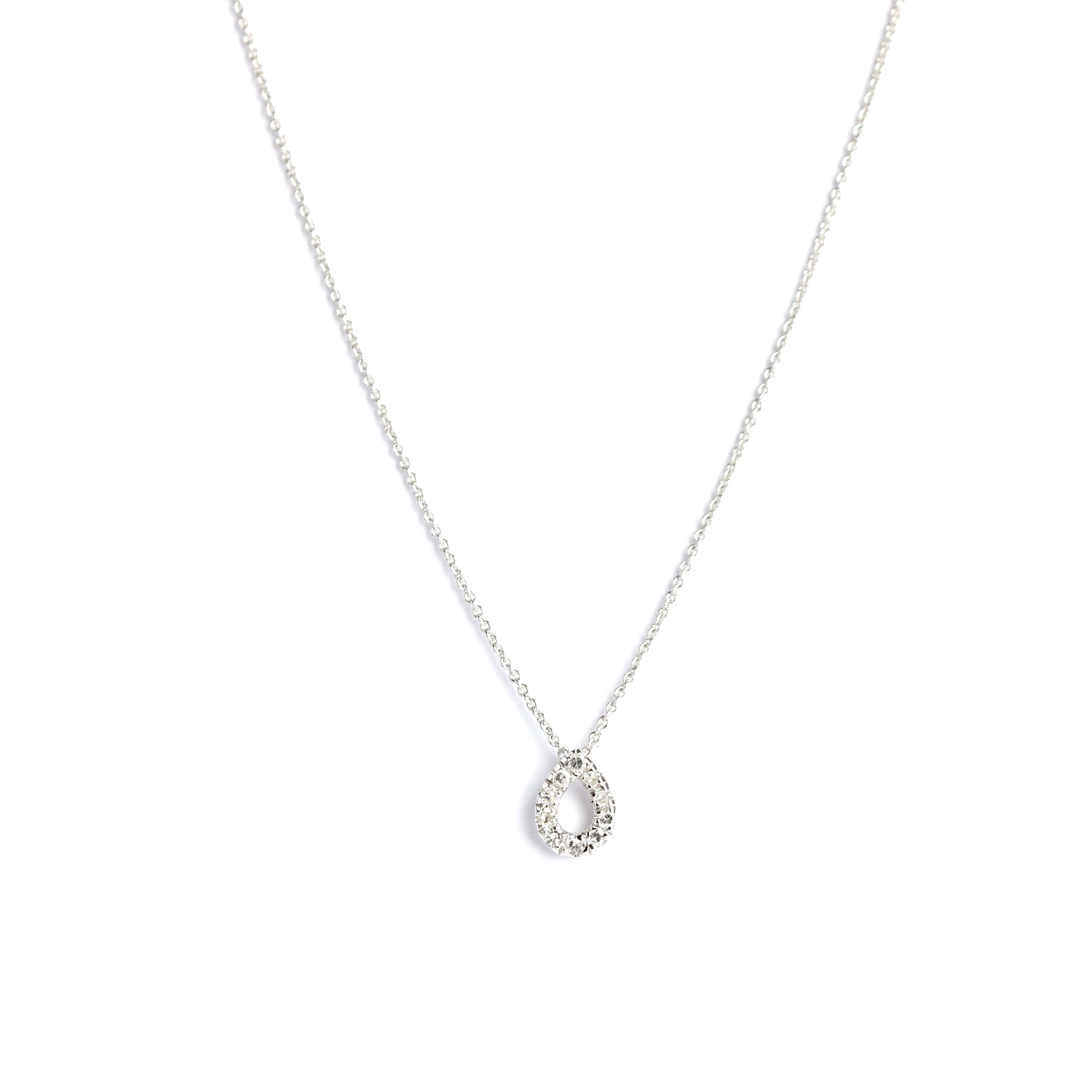 WILHELM MÜLLER - Halskette in Weißgold mit Brillant Anhänger - Juwelier Donkel