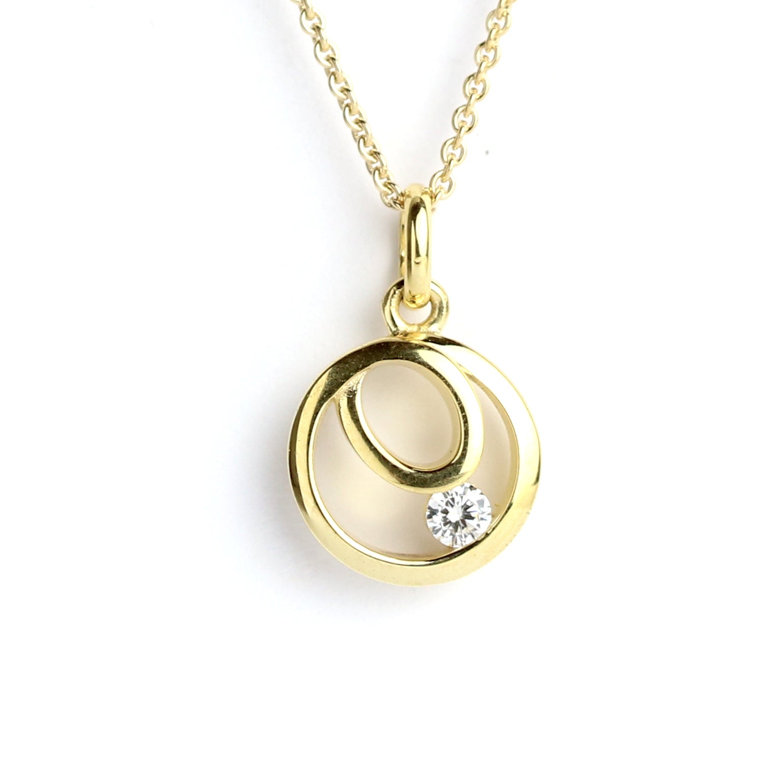 WILHELM MÜLLER - Anhänger in Gold mit Zirkonia - Juwelier Donkel