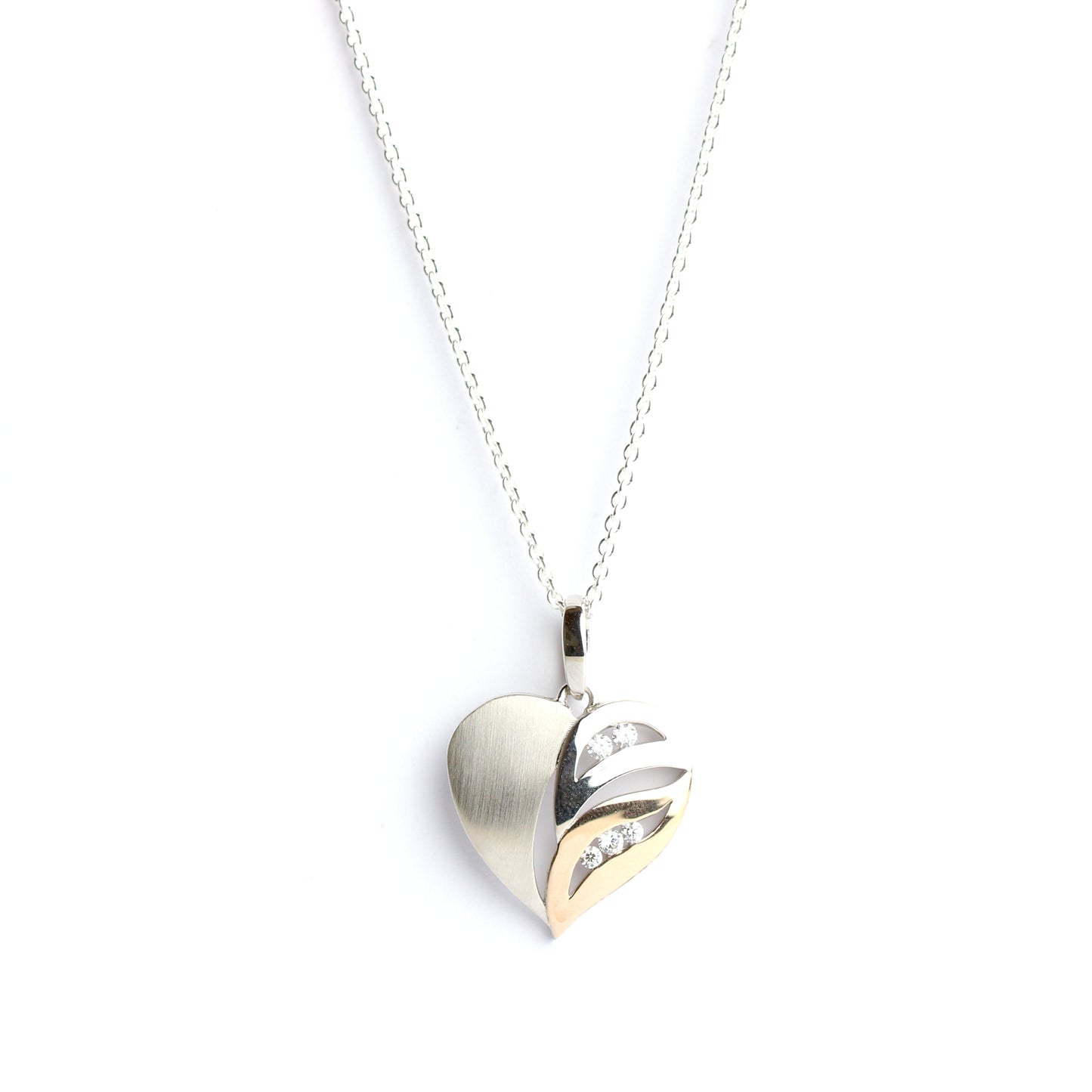 BEDRA- Anhänger in Silber Bicolor mit Zirkonia