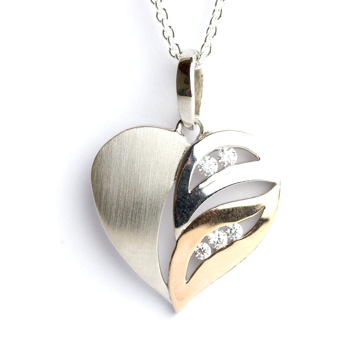 BEDRA- Anhänger in Silber Bicolor mit Zirkonia