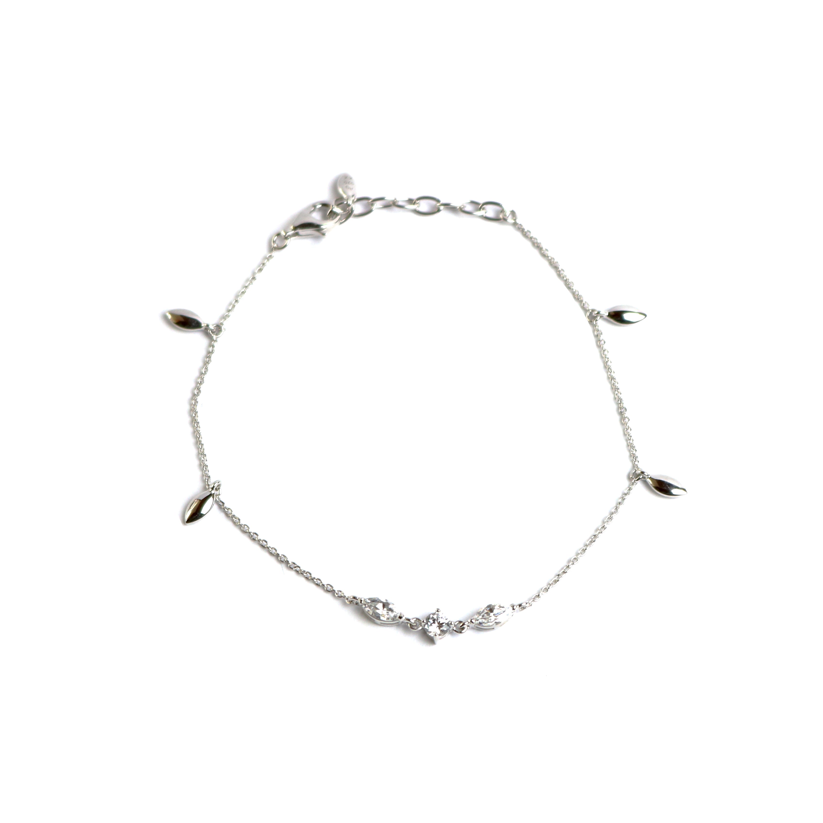 WILHELM MÜLLER - Armkette in Silber mit Tropfen und Zirkonia - Juwelier Donkel