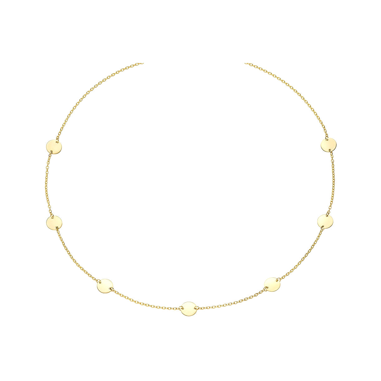 FRÖHLICH - Halskette Gold mit runden Platten