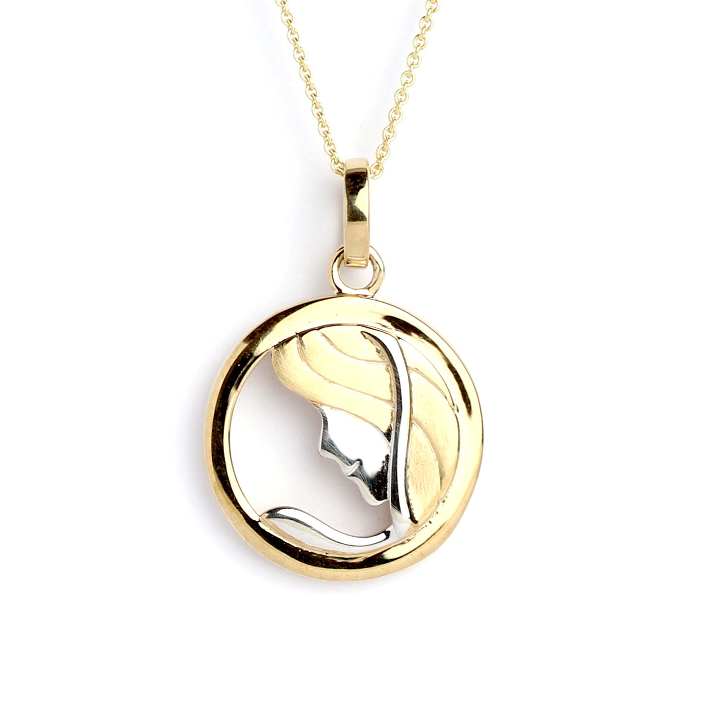 BEDRA - Anhänger in Bicolor Gold mit Sternzeichen Jungfrau Motiv
