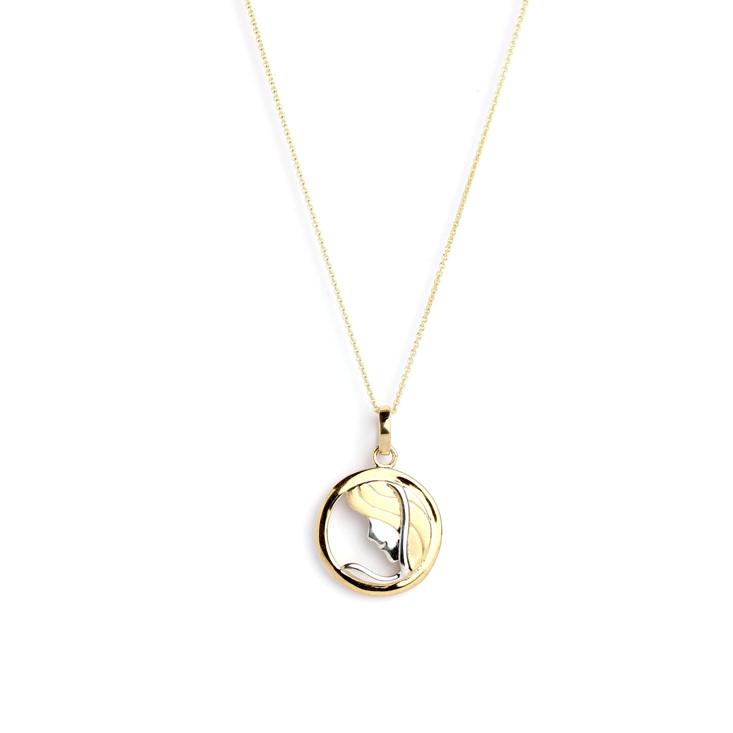 BEDRA - Anhänger in Bicolor Gold mit Sternzeichen Jungfrau Motiv