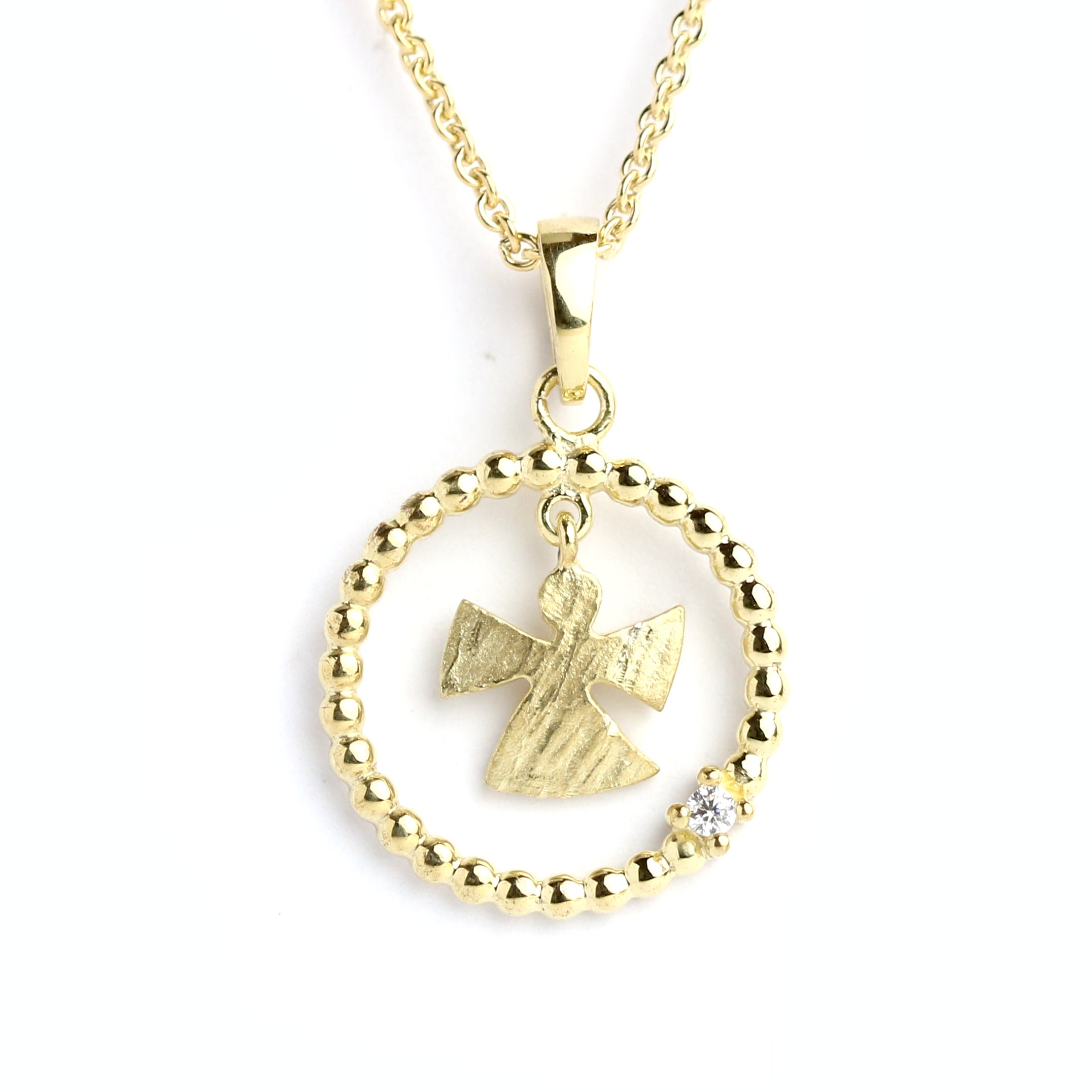 WILHELM MÜLLER - Anhänger in Gold mit Engel - Juwelier Donkel