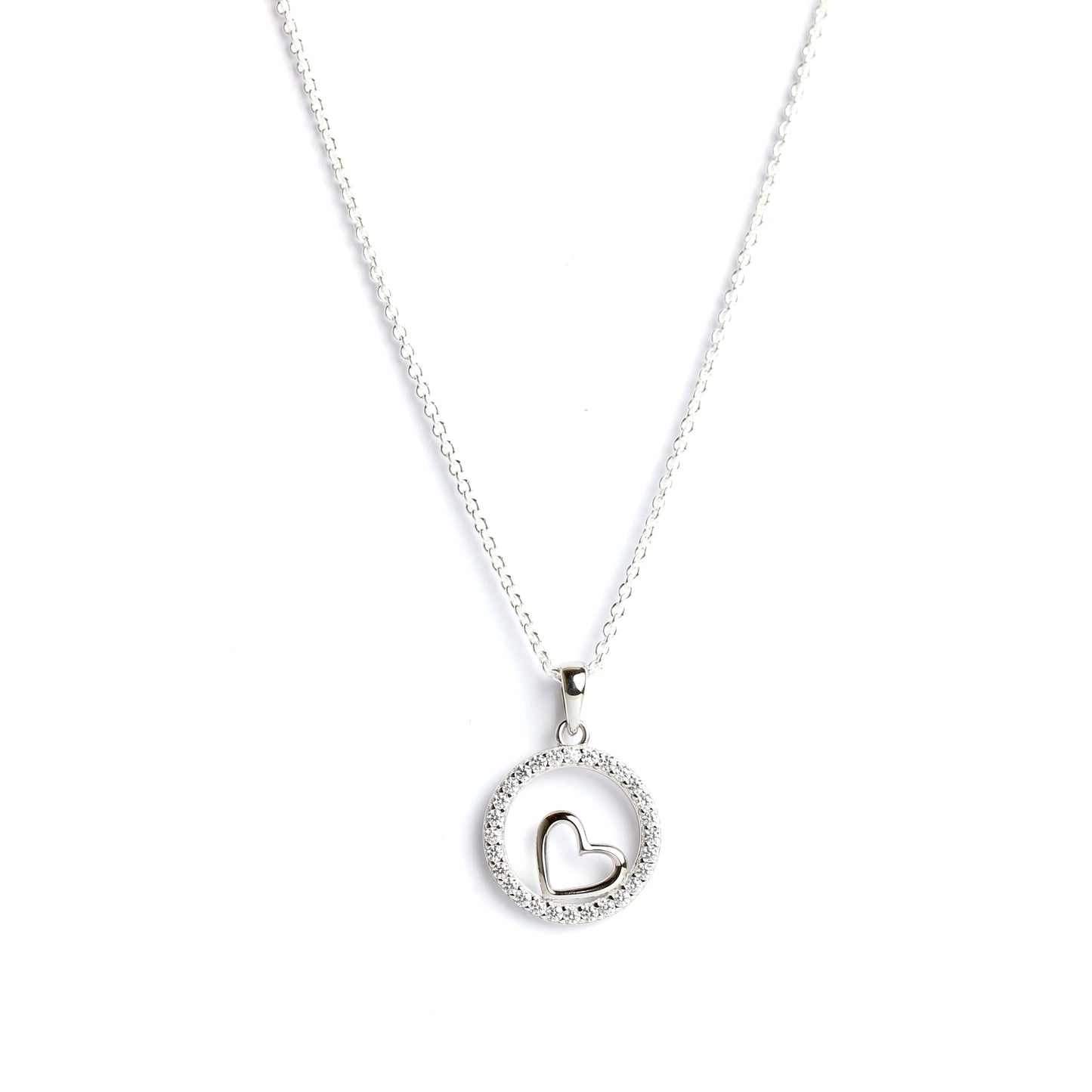 WILHELM MÜLLER - Anhänger in Silber mit Zirkonia und Herz