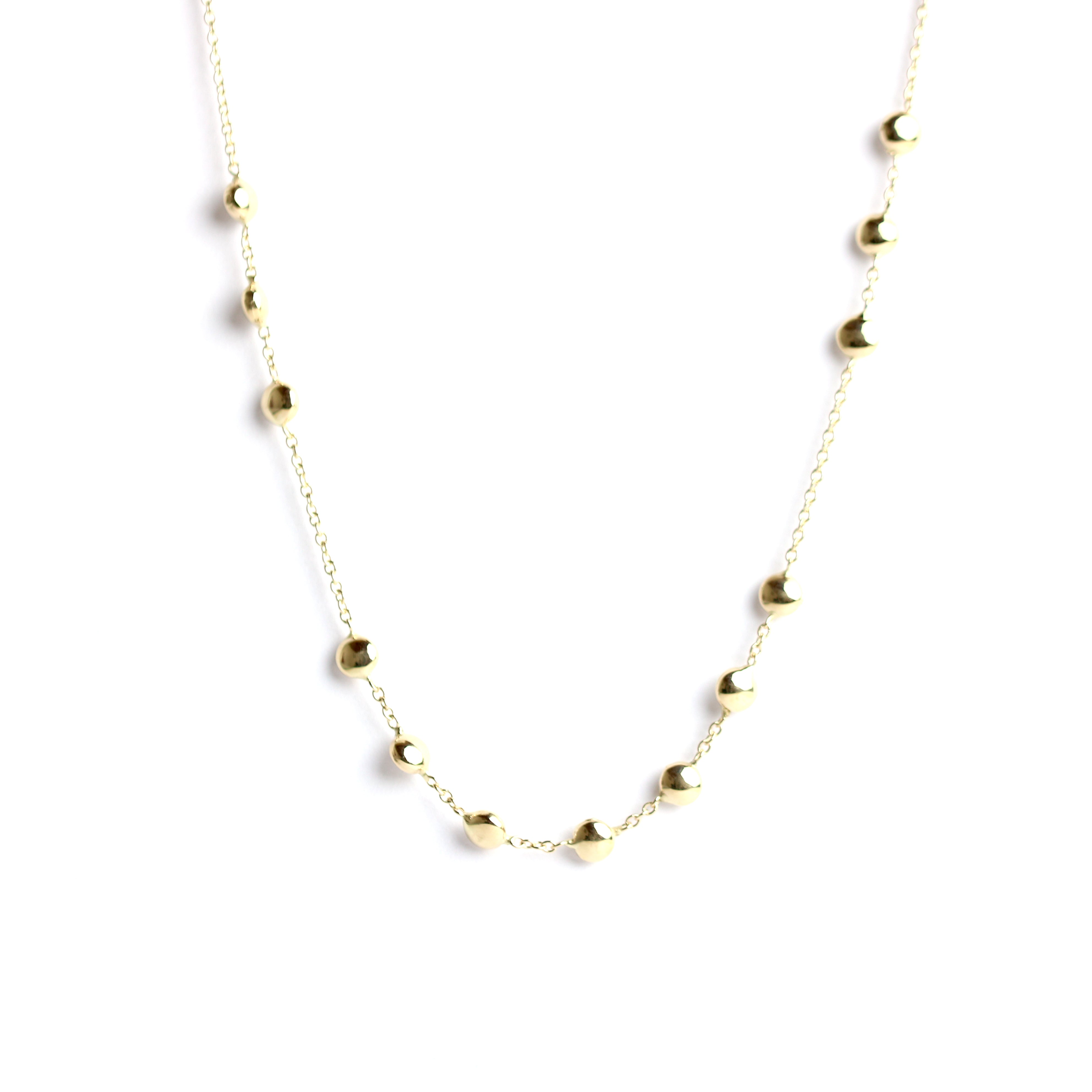 WILHELM MÜLLER - Halskette in Gold mit polierten Linsen - Juwelier Donkel