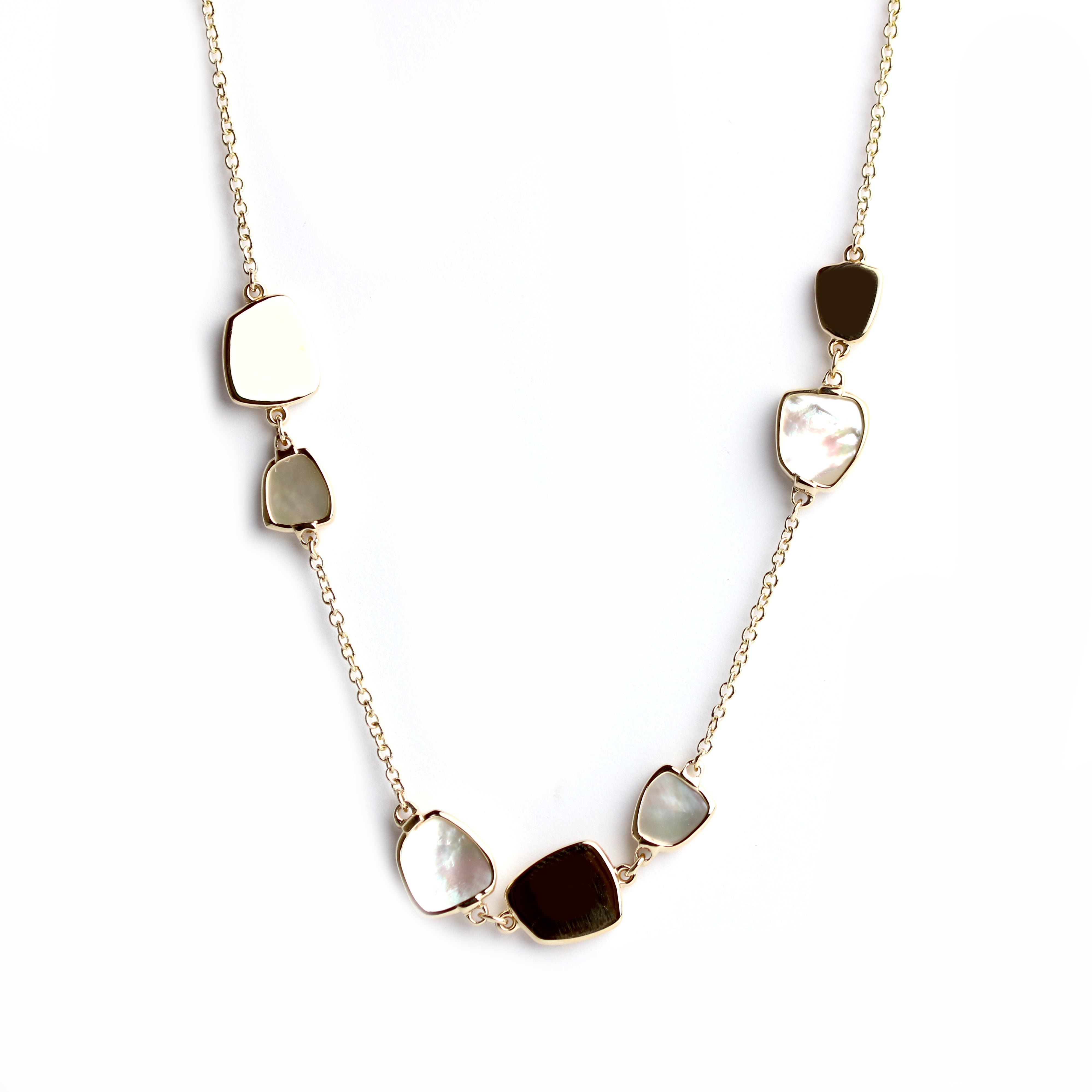 WILHELM MÜLLER - Halskette in Gold mit Perlmutt Elementen - Juwelier Donkel