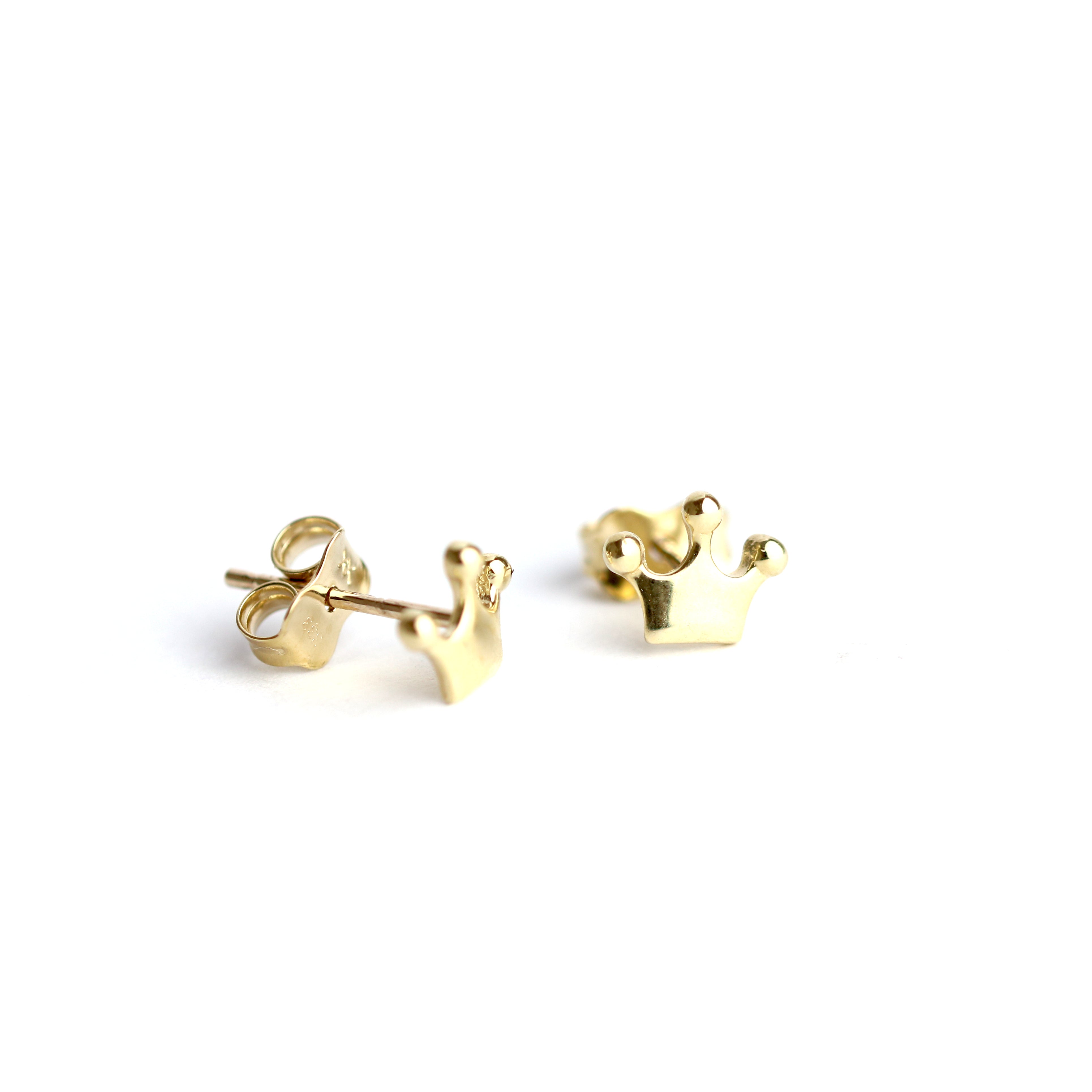 WILHELM MÜLLER - Kinderohrstecker in Gold mit Krone - Juwelier Donkel