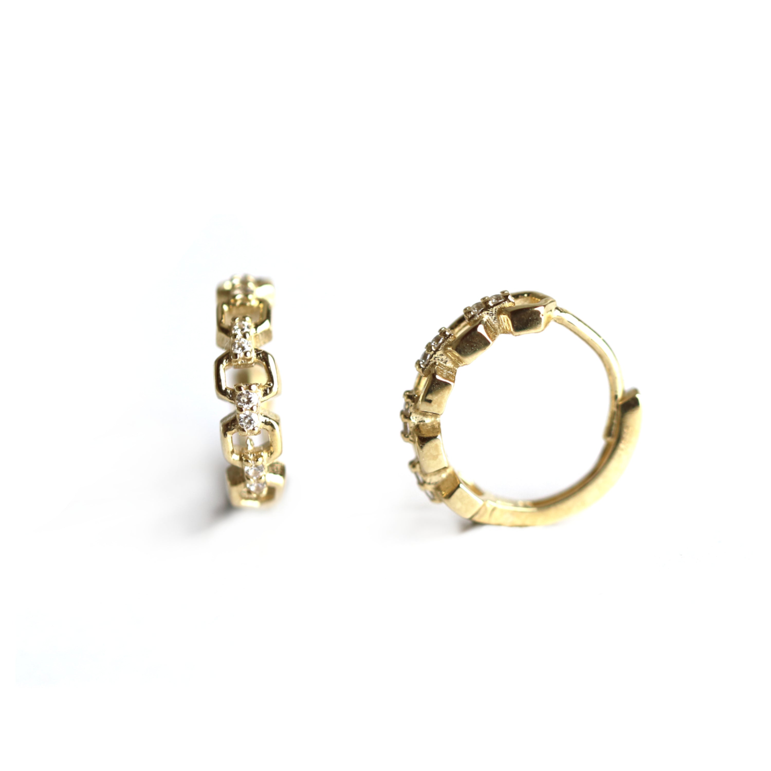 WILHELM MÜLLER - Creolen in Gold mit Zirkonia - Juwelier Donkel