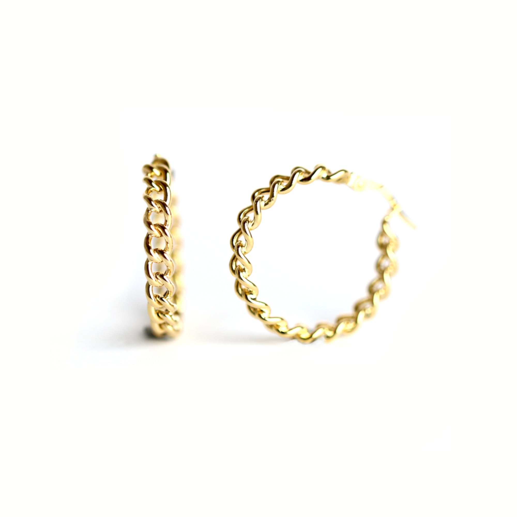 ELAINE FIRENZE - Creolen in Gold mit Gliedern - Juwelier Donkel