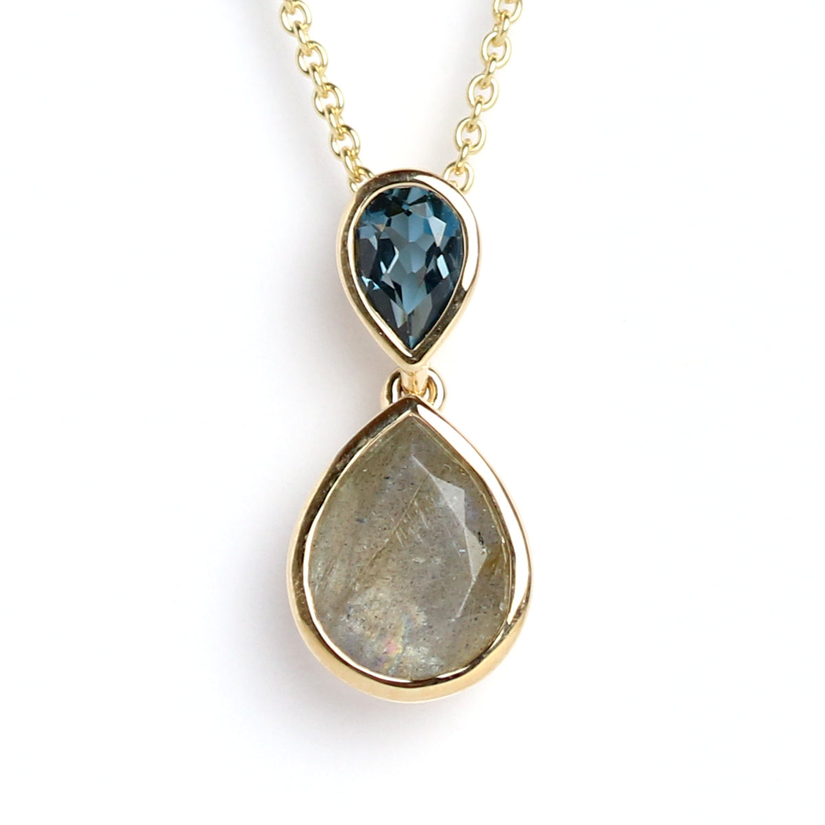 ELAINE FIRENZE - Halskette in Gold mit Labradorit und Topas - Juwelier Donkel