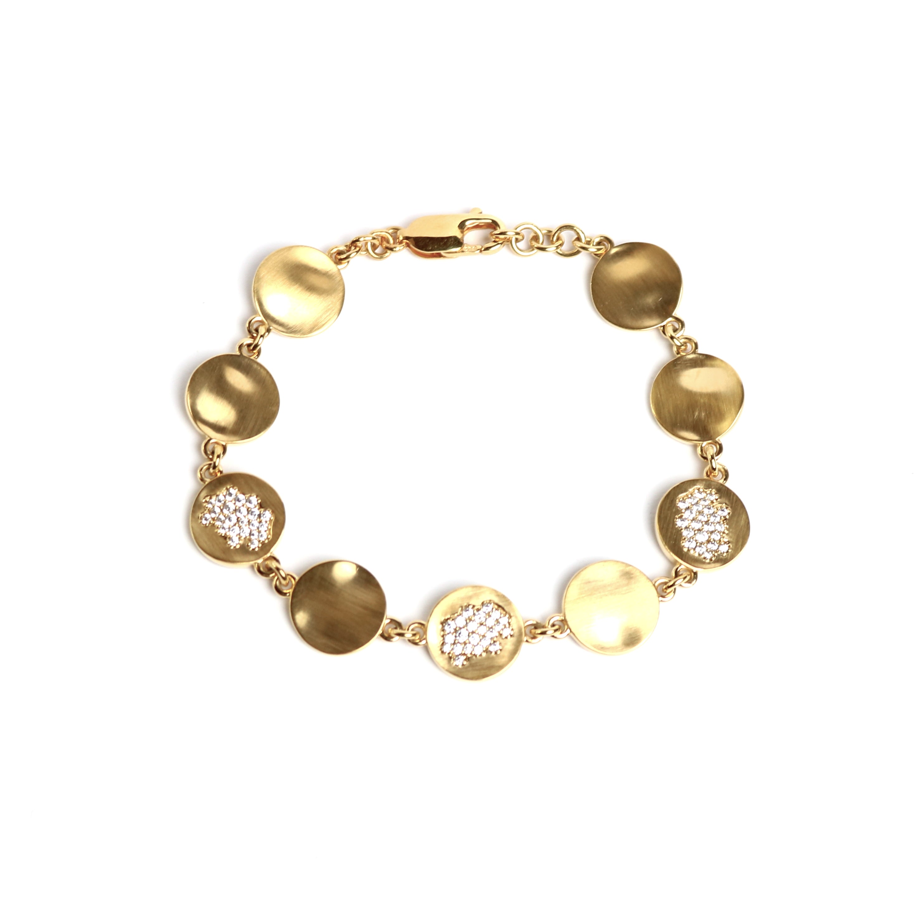 VIVENTY - Armkette in Silber vergoldet mit Elementen besetzt mit Zirkonia - Juwelier Donkel