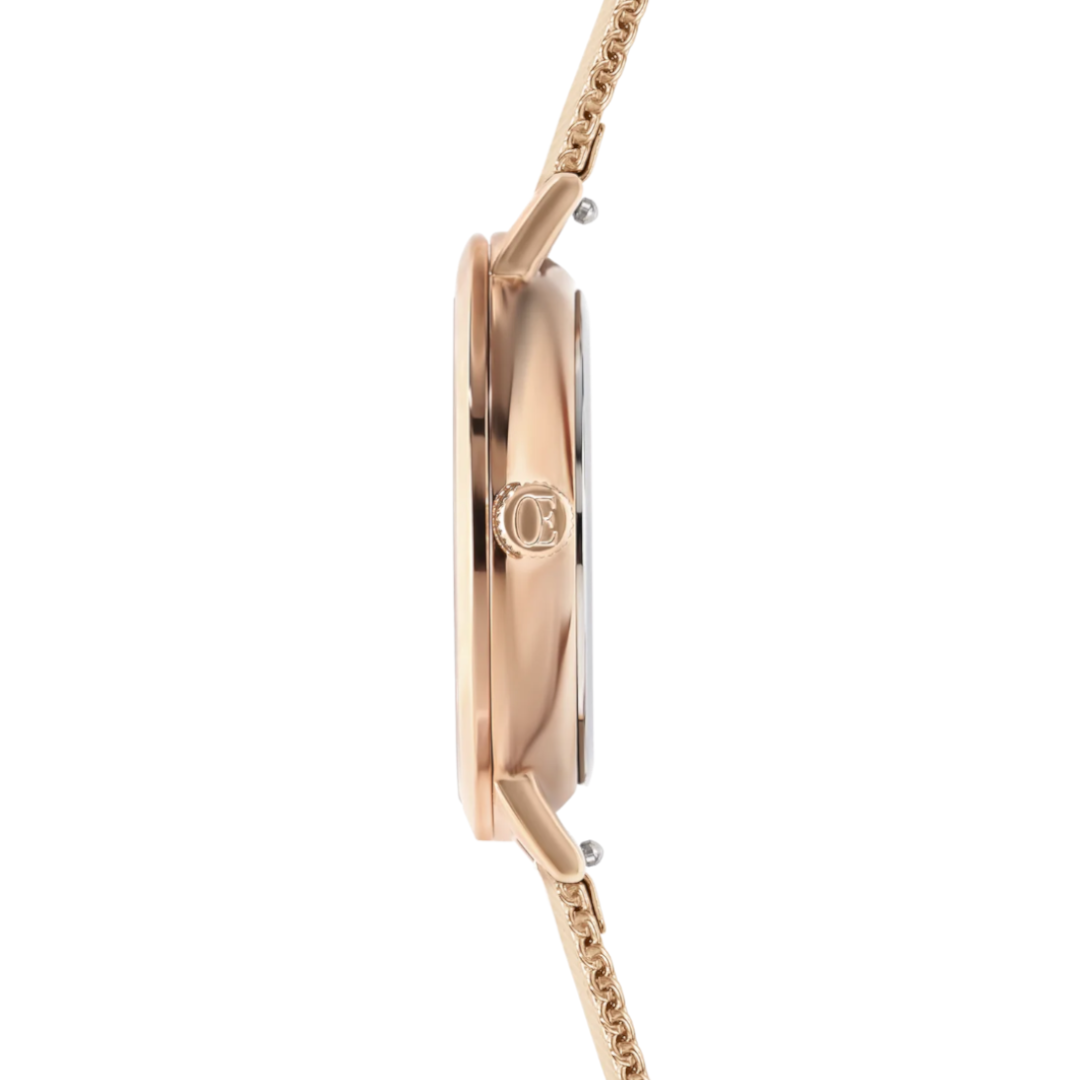 COEUR DE LION - Damenuhr Mocca Matt mit Milanaiseband in Edelstahl Rosegold