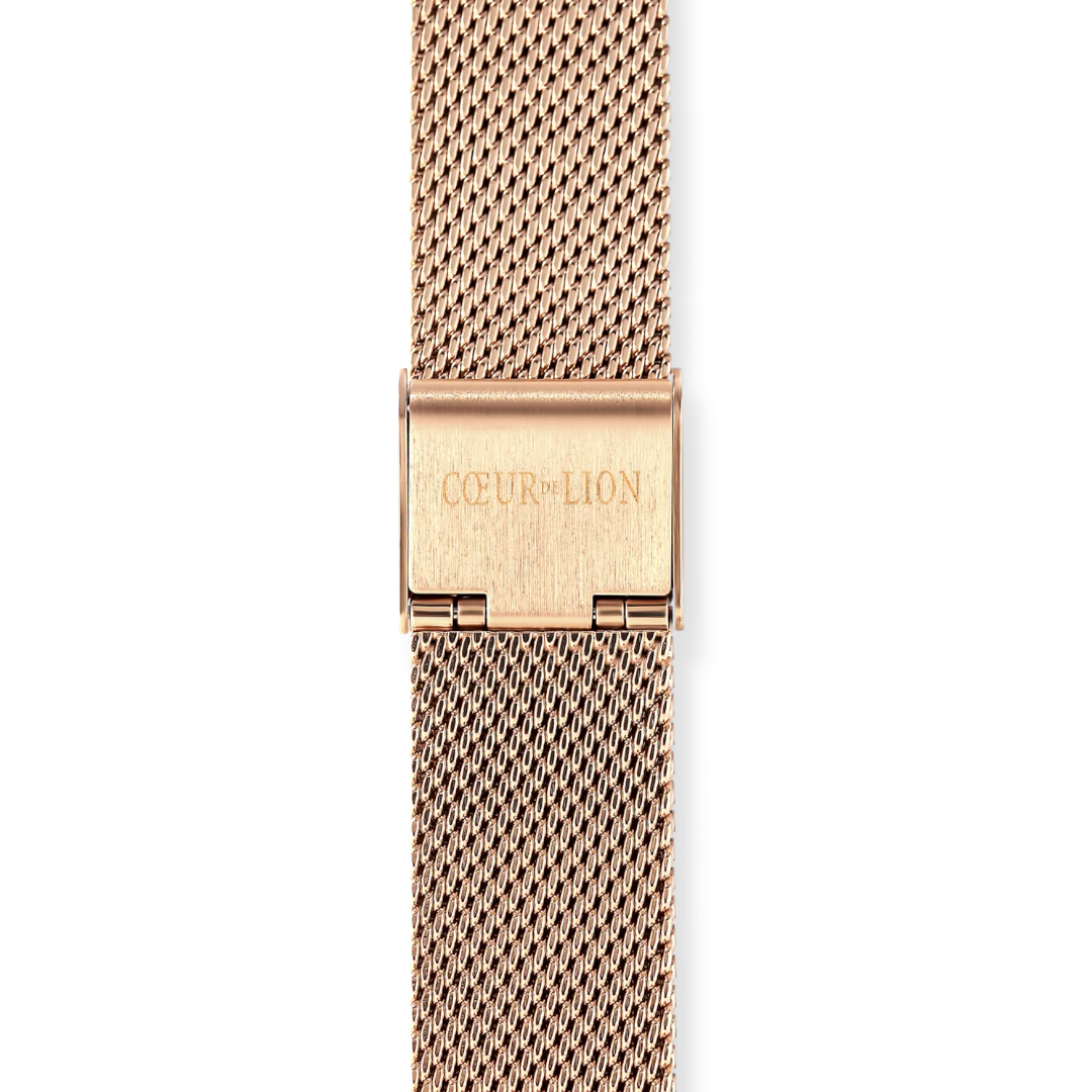 COEUR DE LION - Damenuhr Mocca Matt mit Milanaiseband in Edelstahl Rosegold