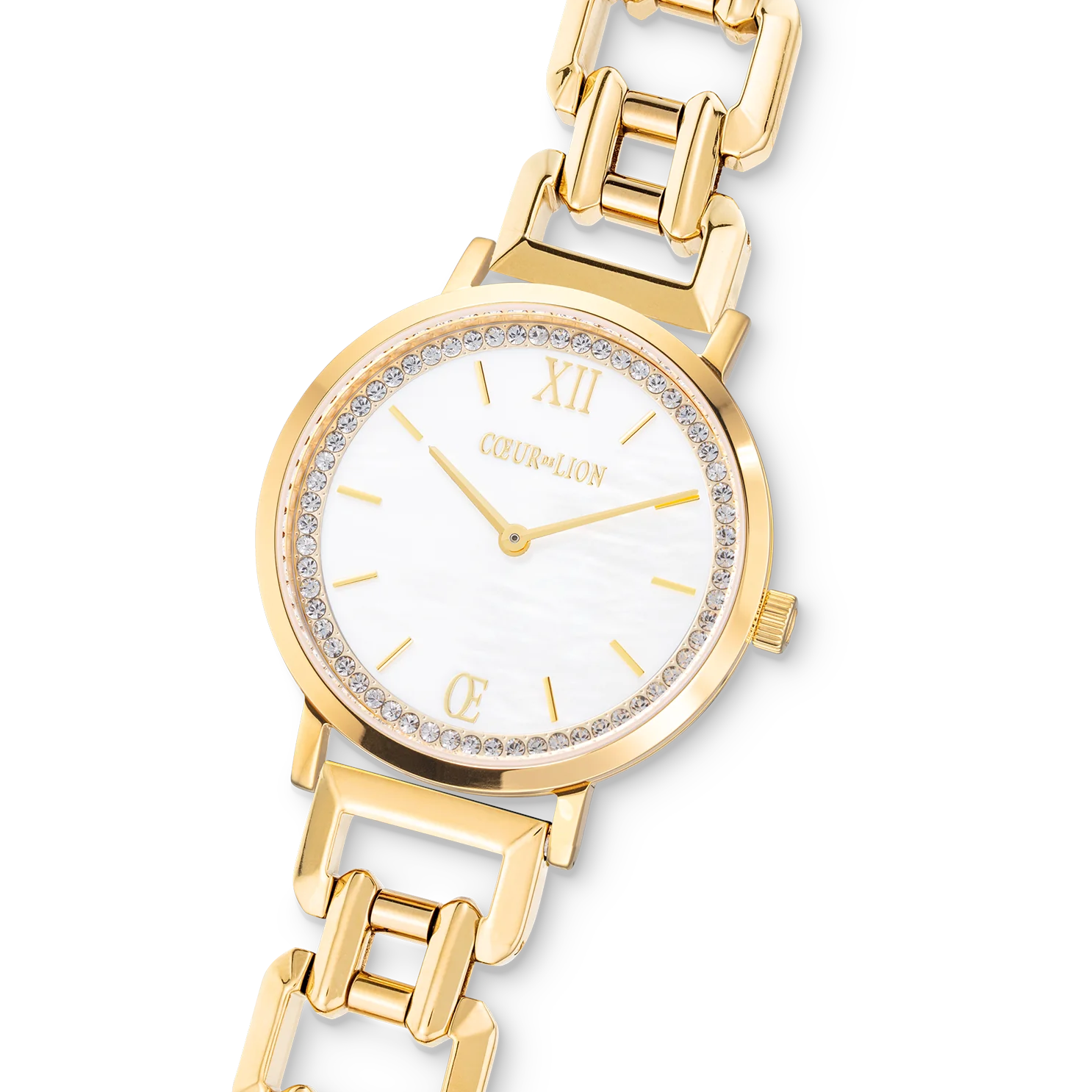 COEUR DELION - Damenuhr Sparkling Perlmutt Edelstahl vergoldet - Juwelier Donkel