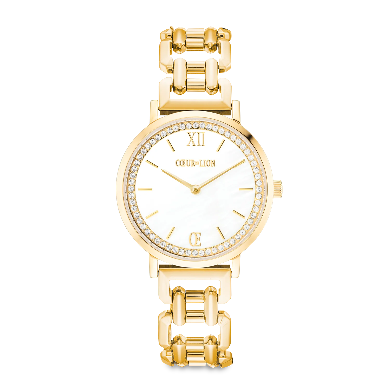 COEUR DELION Damenuhr Sparkling Perlmutt Edelstahl vergoldet