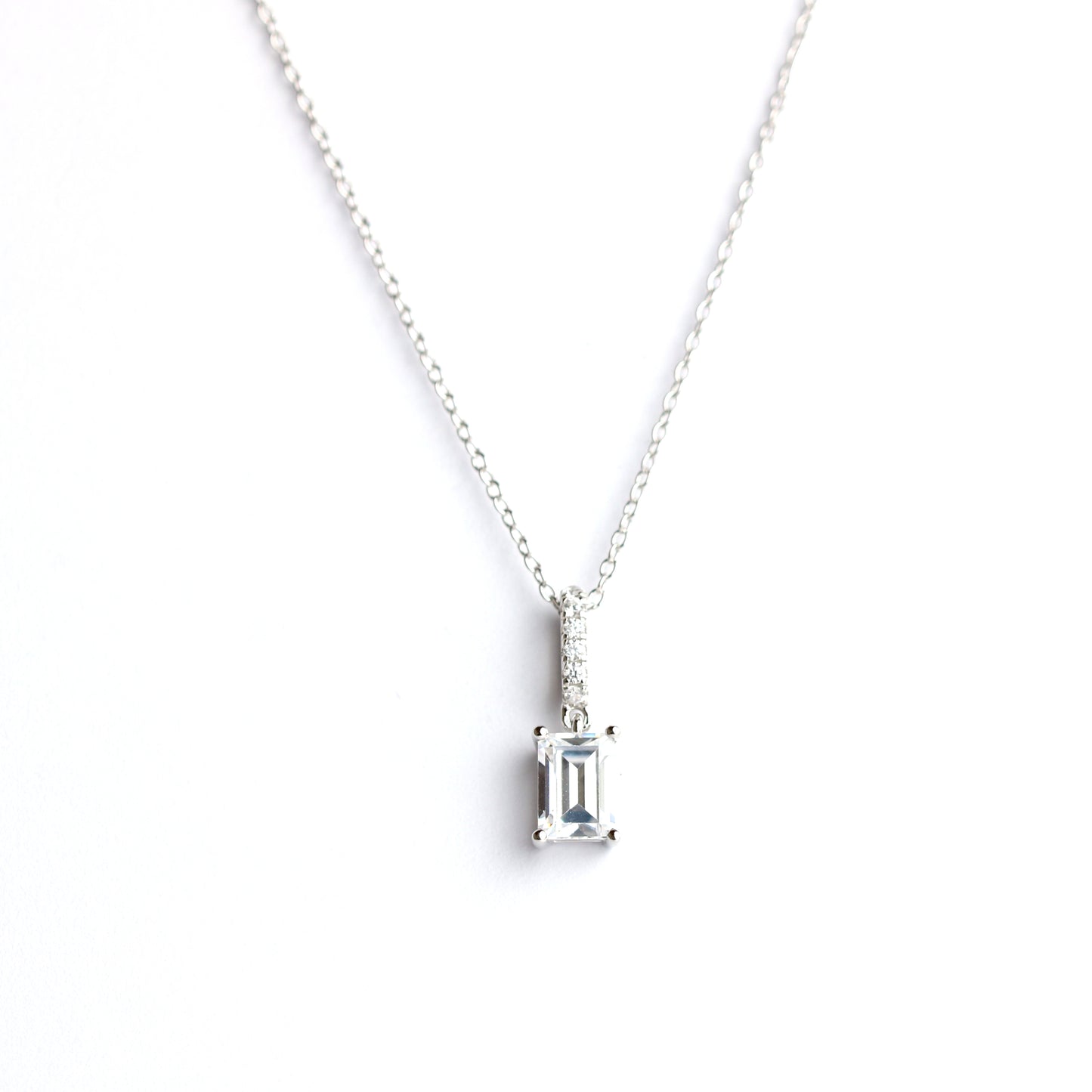 WILHELM MÜLLER - Halskette in Silber mit Zirkonia Anhänger