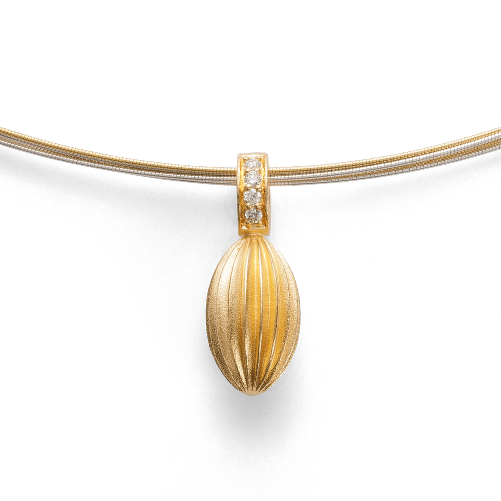 BASTIAN INVERUN - Anhänger Golden Sparkle in Silber vergoldet mit weißen Topasen - Juwelier Donkel