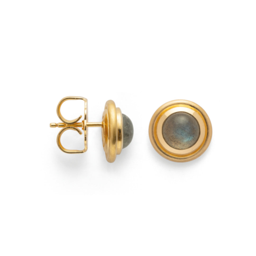 BASTIAN INVERUN - Ohrstecker Lovely in Silber vergoldet mit Labradorit - Juwelier Donkel