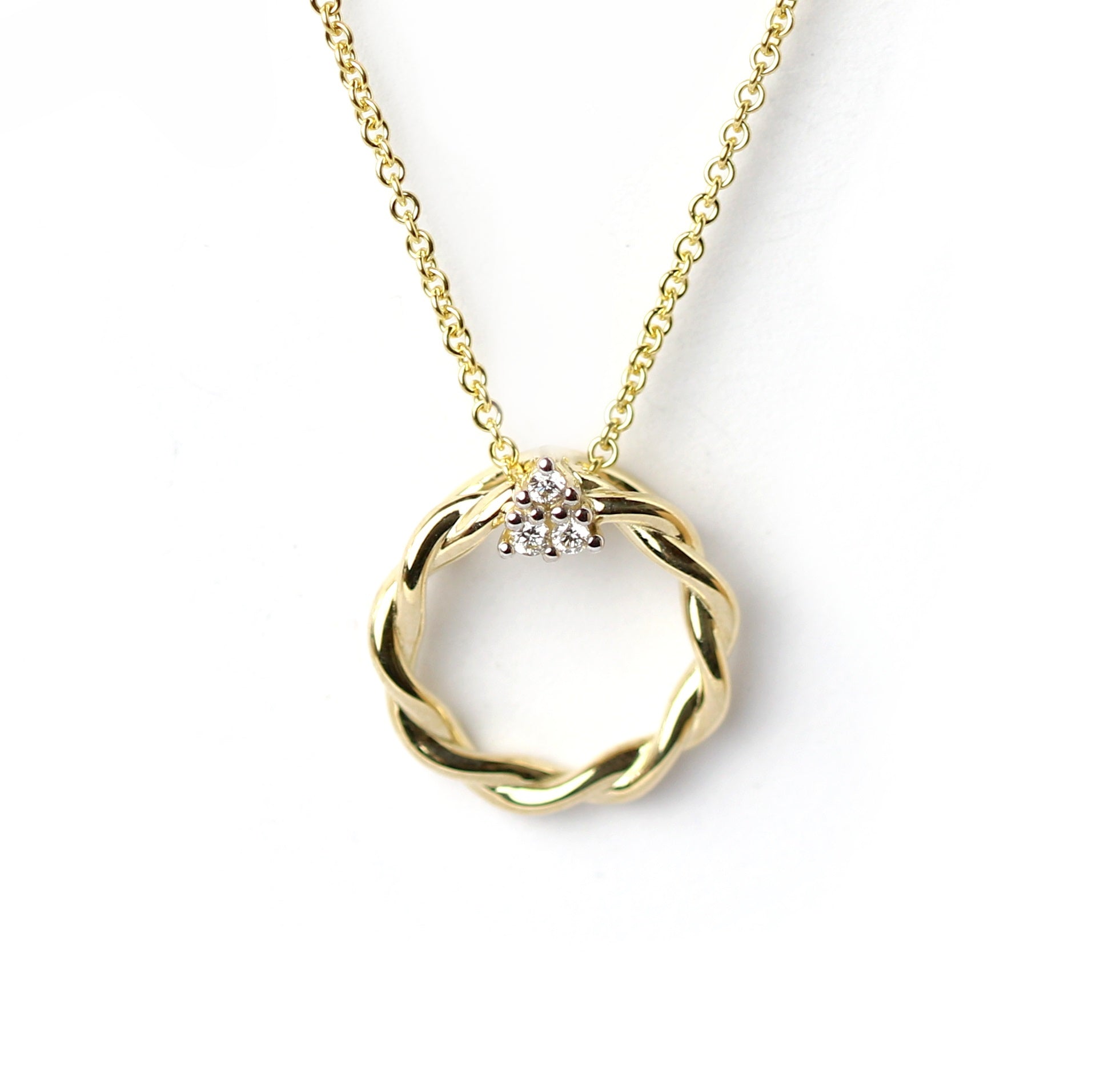 WILHELM MÜLLER - Anhänger in Gold gekordelt mit Brillanten - Juwelier Donkel