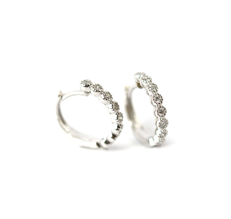 WILHELM MÜLLER - Creolen in Weißgold mit Brillanten - Juwelier Donkel