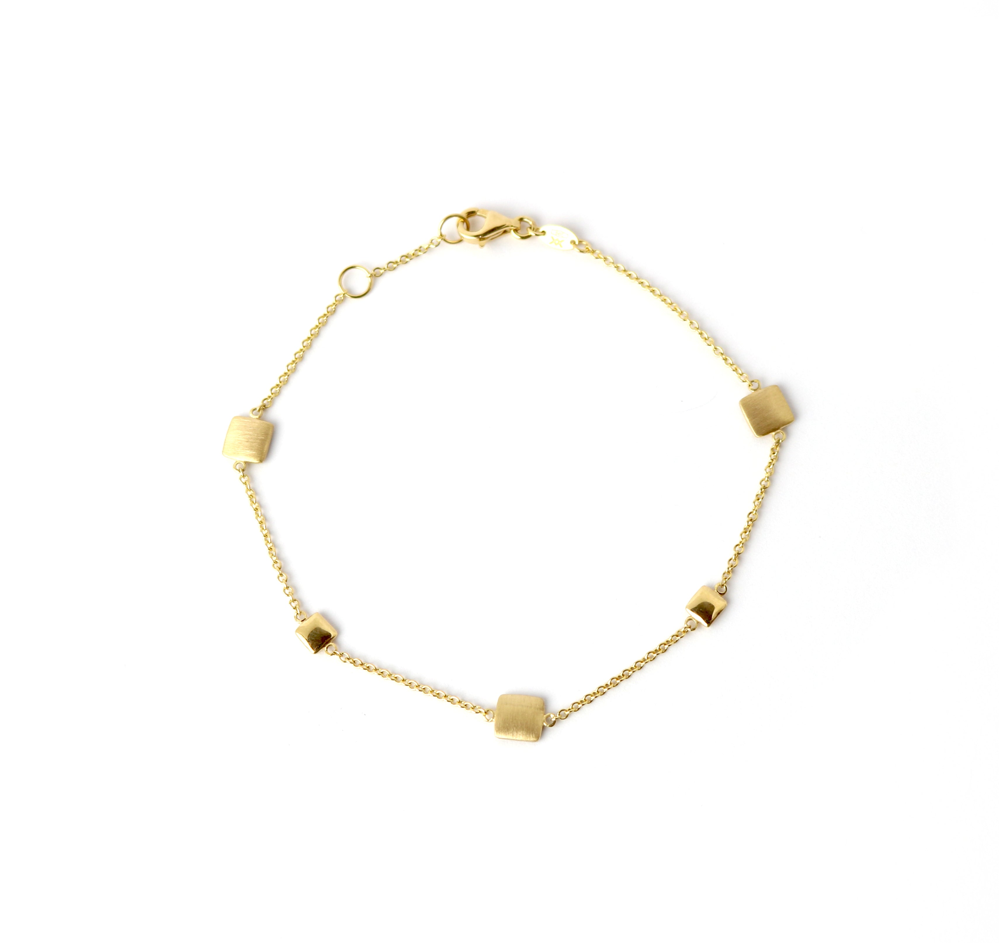 WILHELM MÜLLER - Armkette in Gold mit mit quadratischen Elementen - Juwelier Donkel