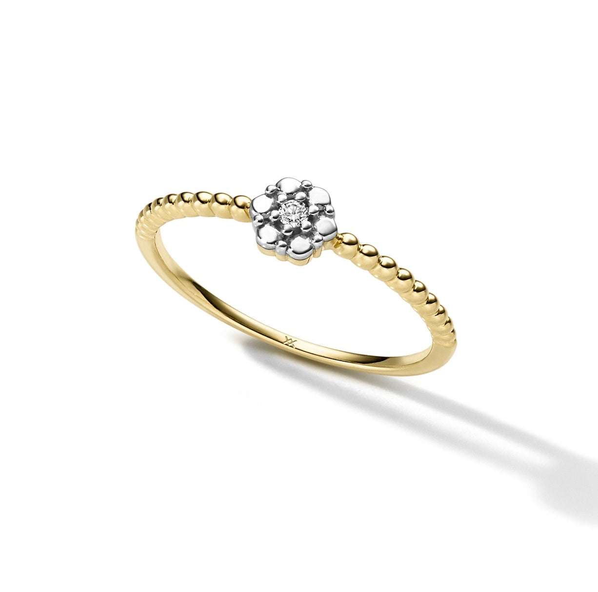 WILHELM MÜLLER - Ring in Gold teilweise bicolor mit Brillant - Juwelier Donkel