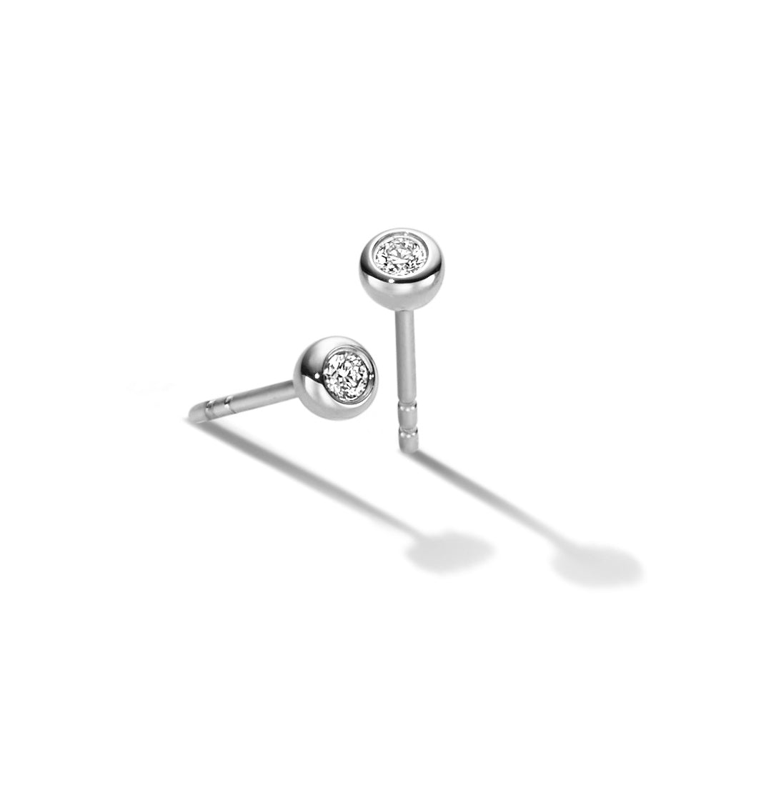 WILHELM MÜLLER - Ohrstecker in Weißgold mit Brillant - Juwelier Donkel