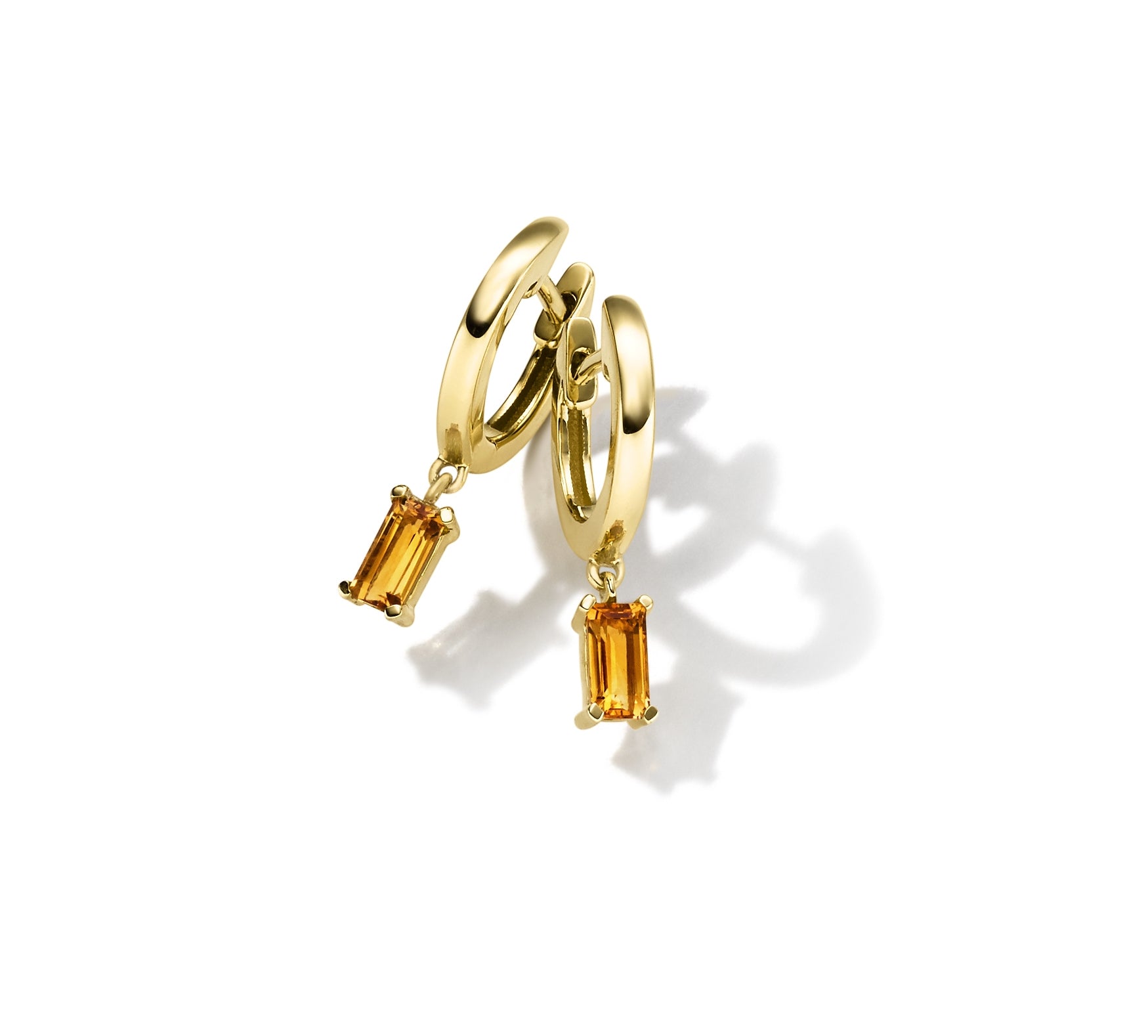 WILHELM MÜLLER - Creolen in Gold mit Citrin - Juwelier Donkel