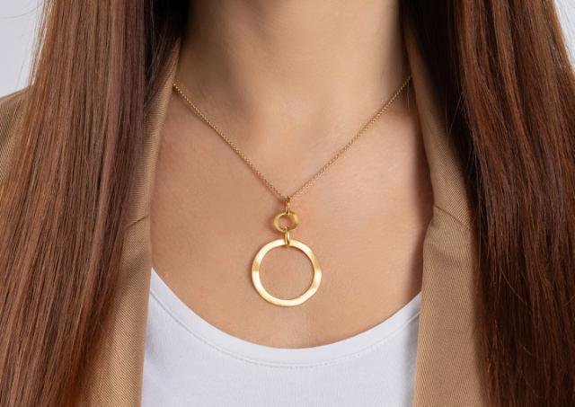 BASTIAN INVERUN - Anhänger vergoldet matt Kreis - Juwelier Donkel