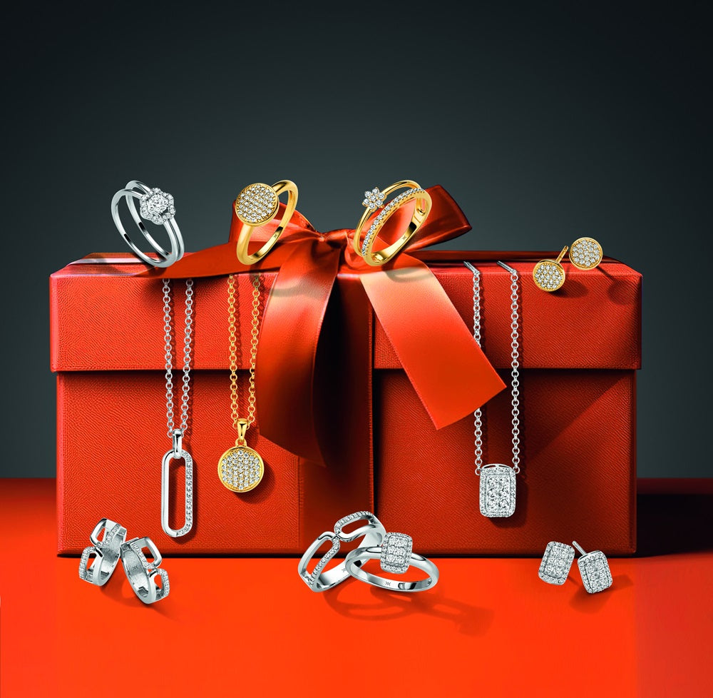 WILHELM MÜLLER - Halskette in Silber vergoldet mit Zirkonia Anhänger - Juwelier Donkel