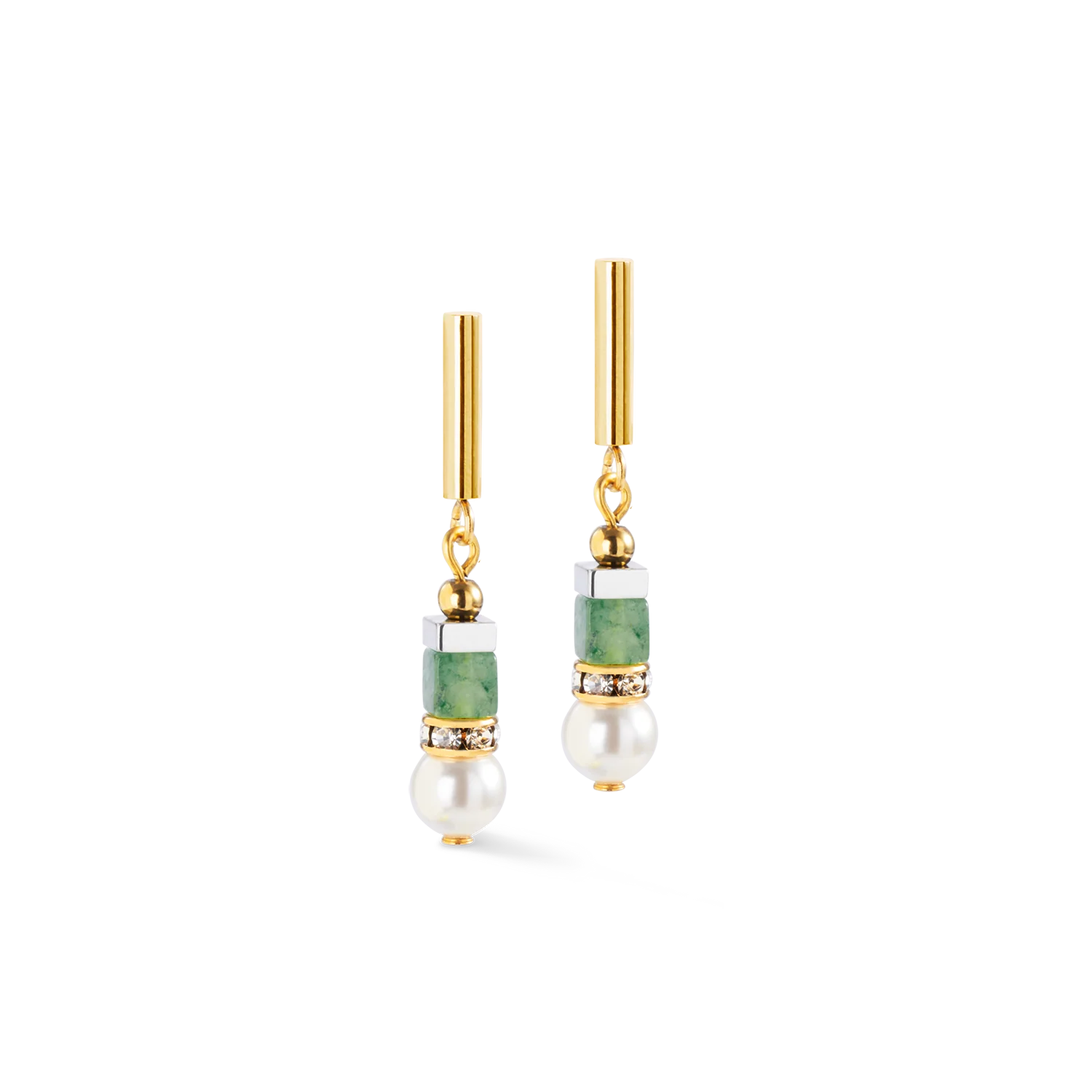 COEUR DE LION - Precious Fusion Offset Ohrringe gold-grün