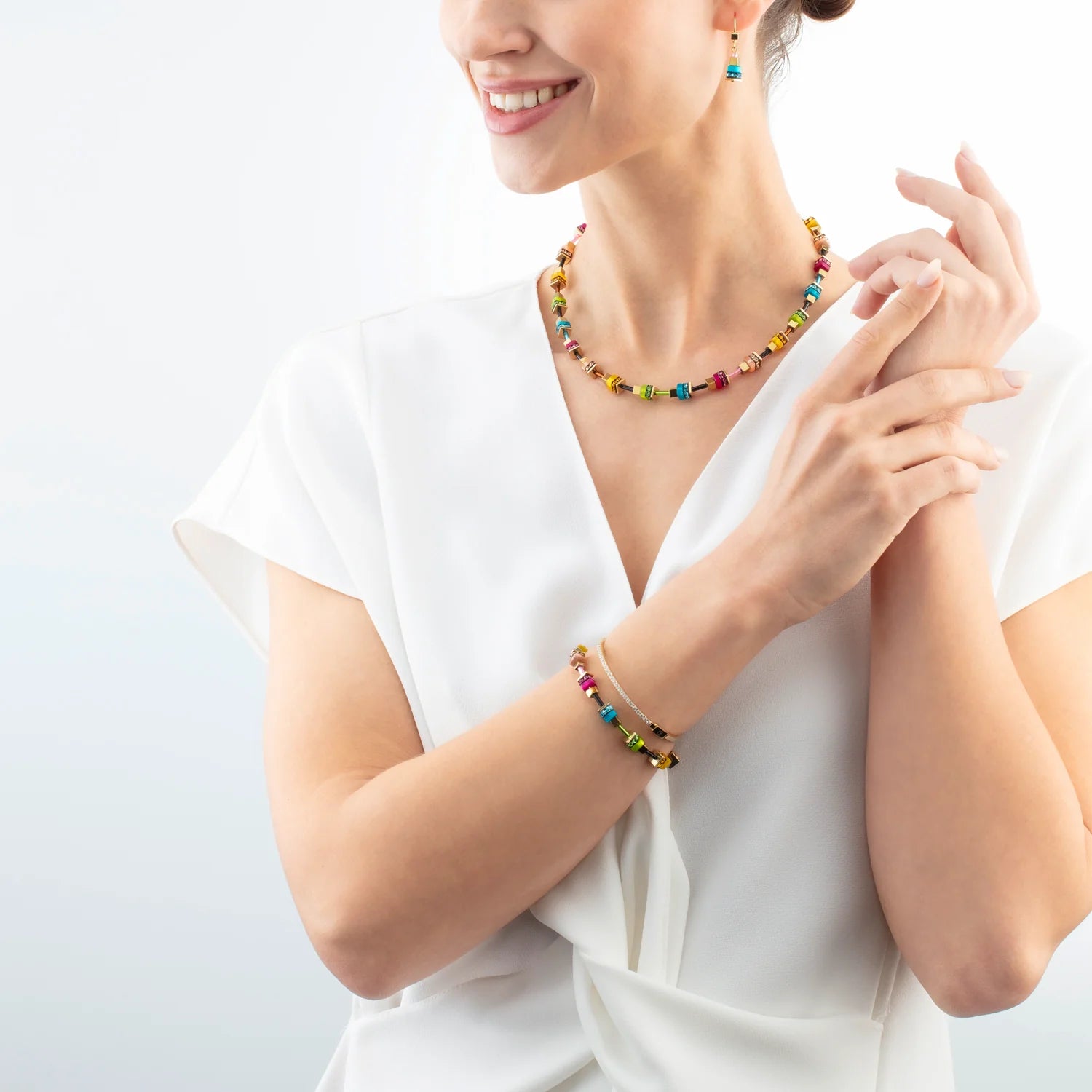 Halskette Boho Sunset Cube rainbow - Juwelier Donkel